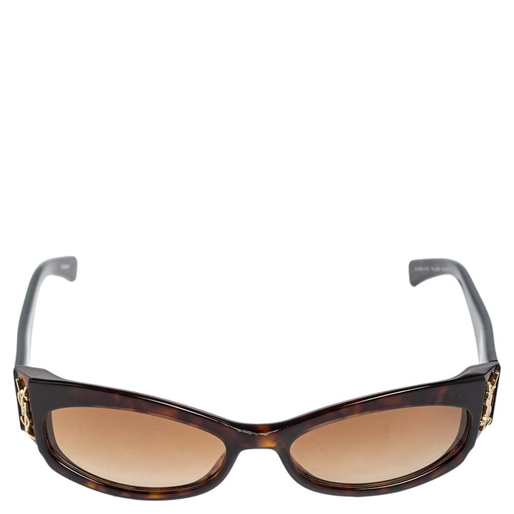 

Yves Saint Laurent Tortoise/Brown Gradient YSL 6059/S Rectangular Sunglasses