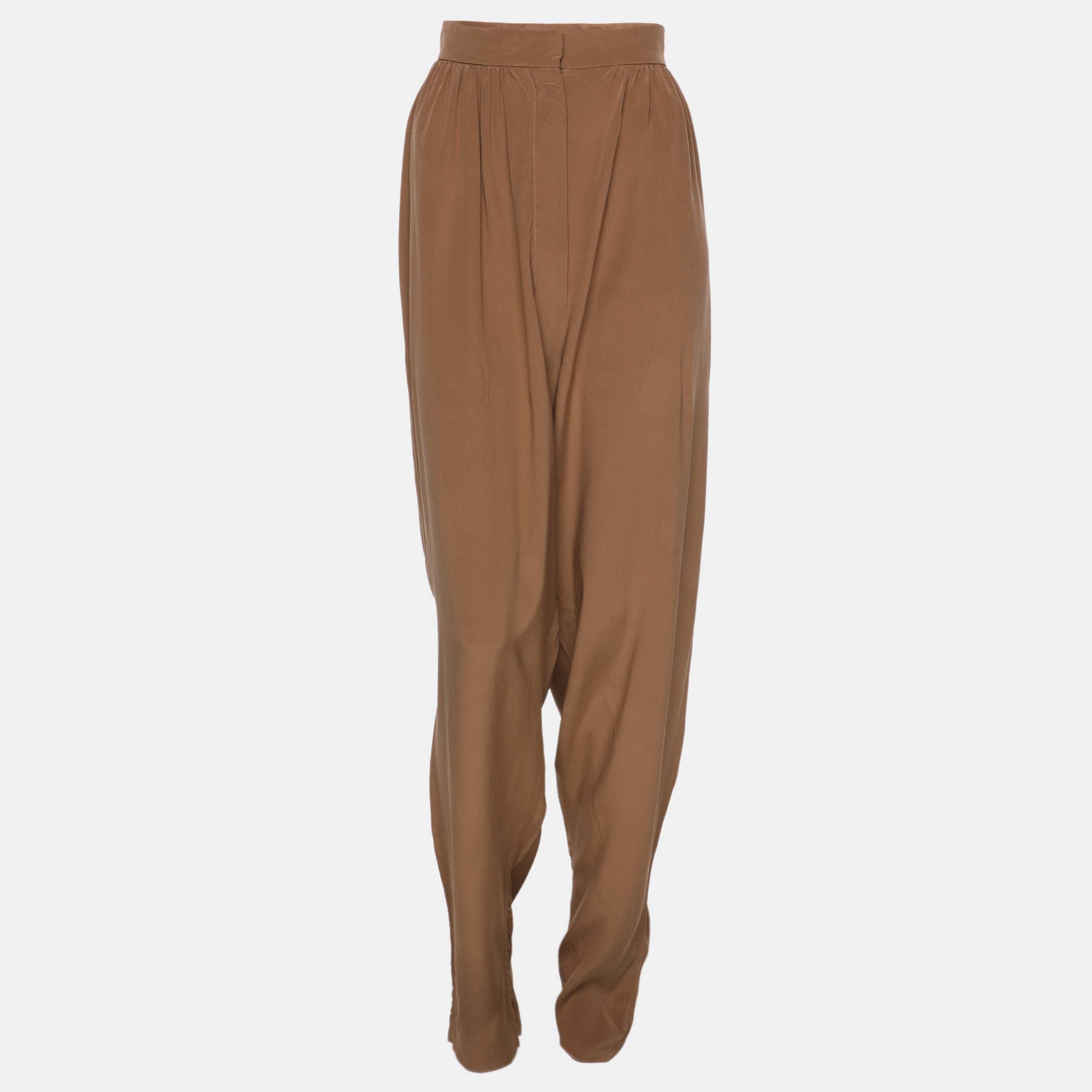 

Yves Saint Laurent Brown Silk Trousers M