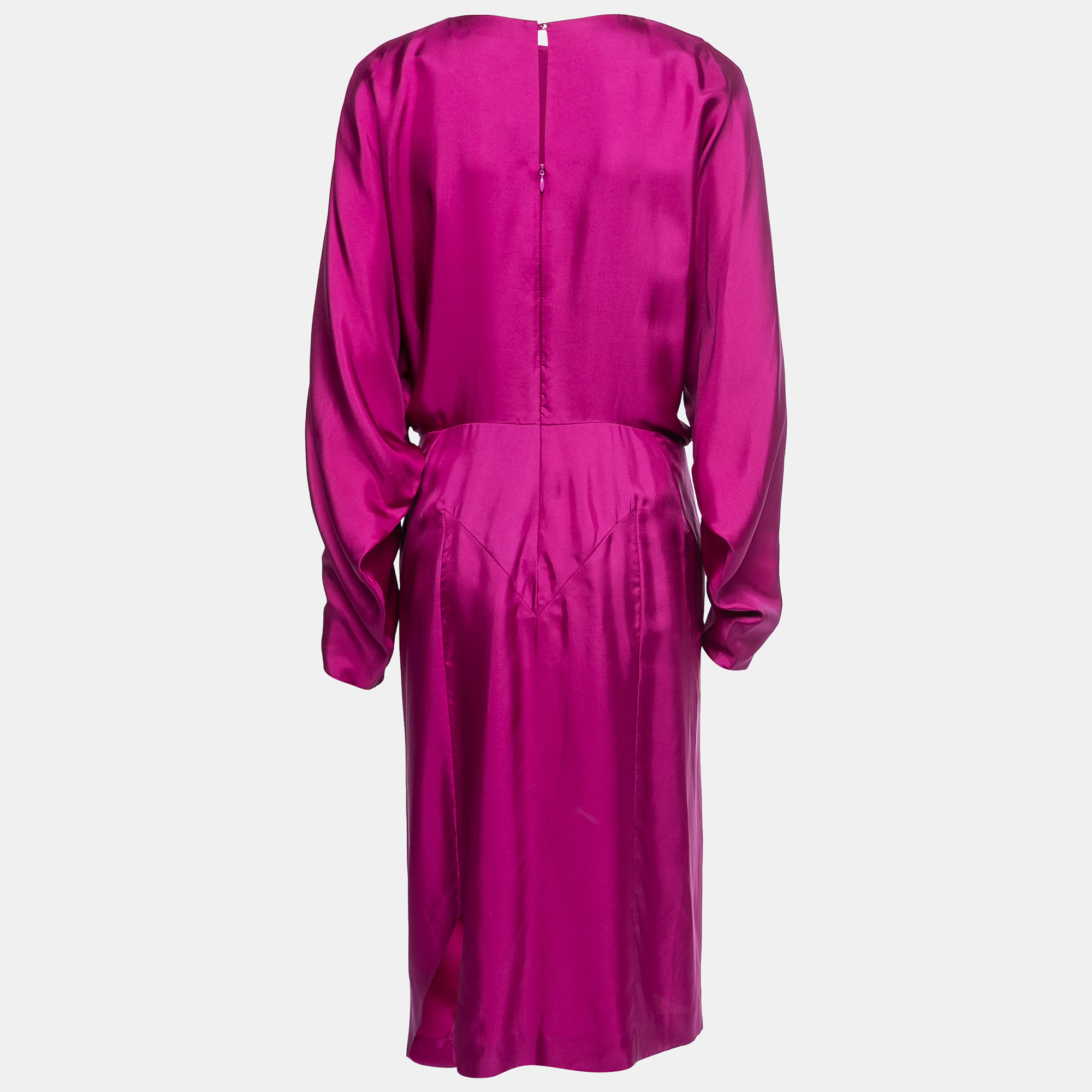 

Yves Saint Laurent Purple Silk Twill Midi Dress