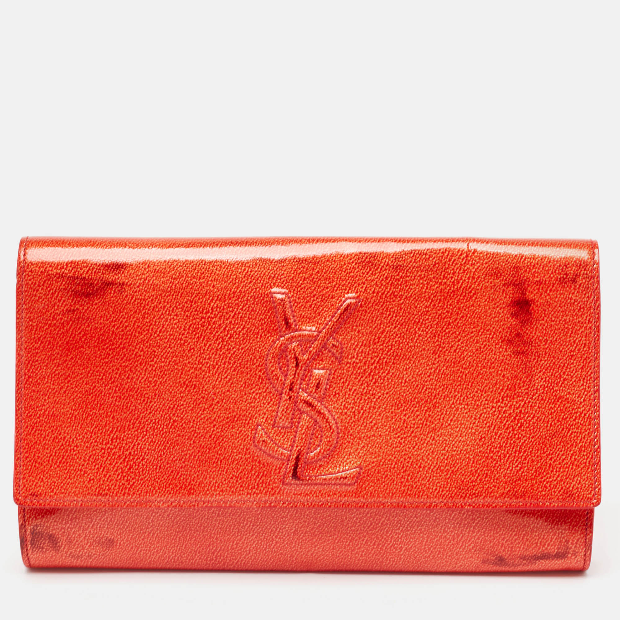 

Yves Saint Laurent Red Patent Leather Belle De Jour Flap Clutch