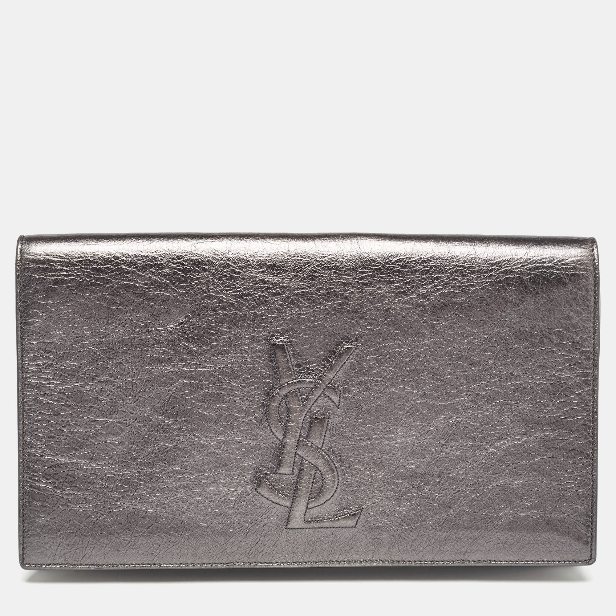 

Yves Saint Laurent Metallic Leather Belle De Jour Clutch