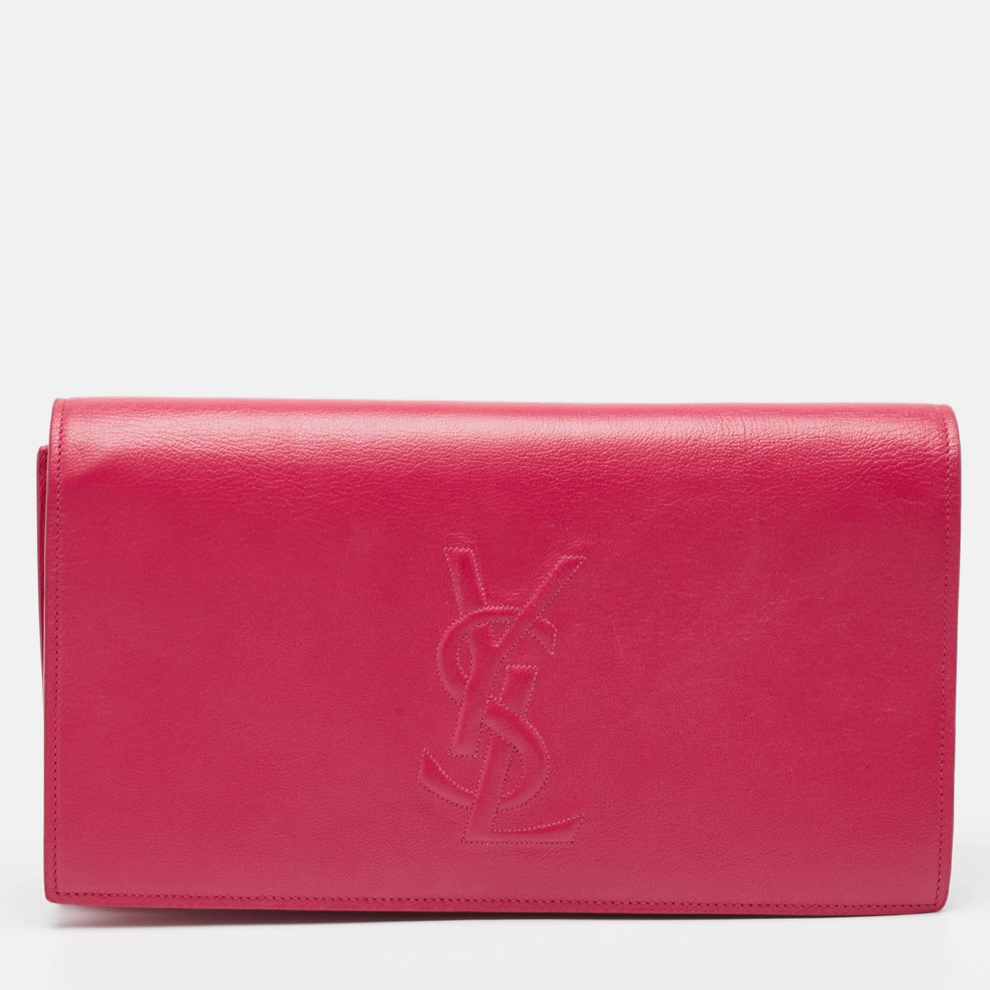 

Yves Saint Laurent Pink Leather Belle De Jour Clutch