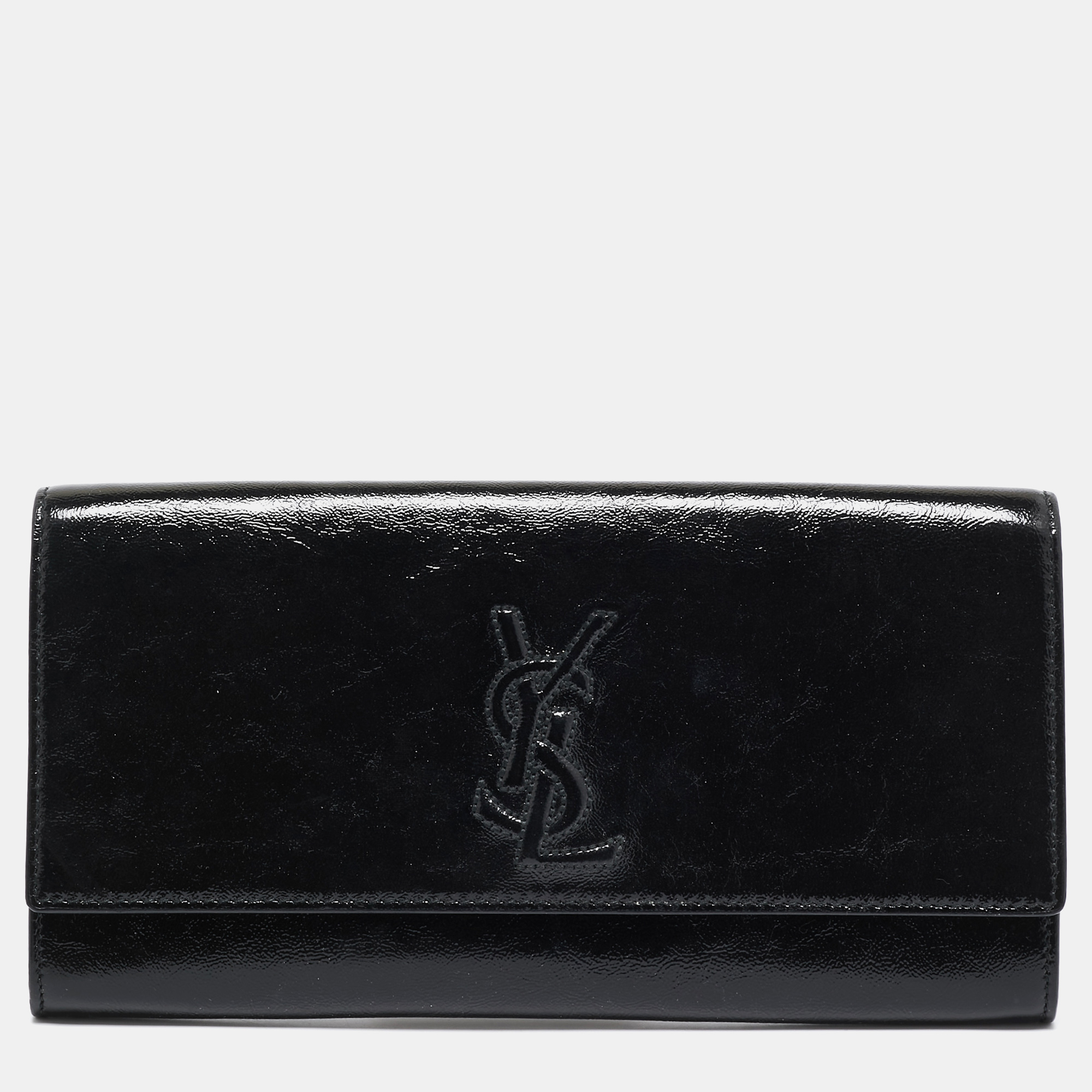 

Yves Saint Laurent Black Patent Leather Belle De Jour Clutch