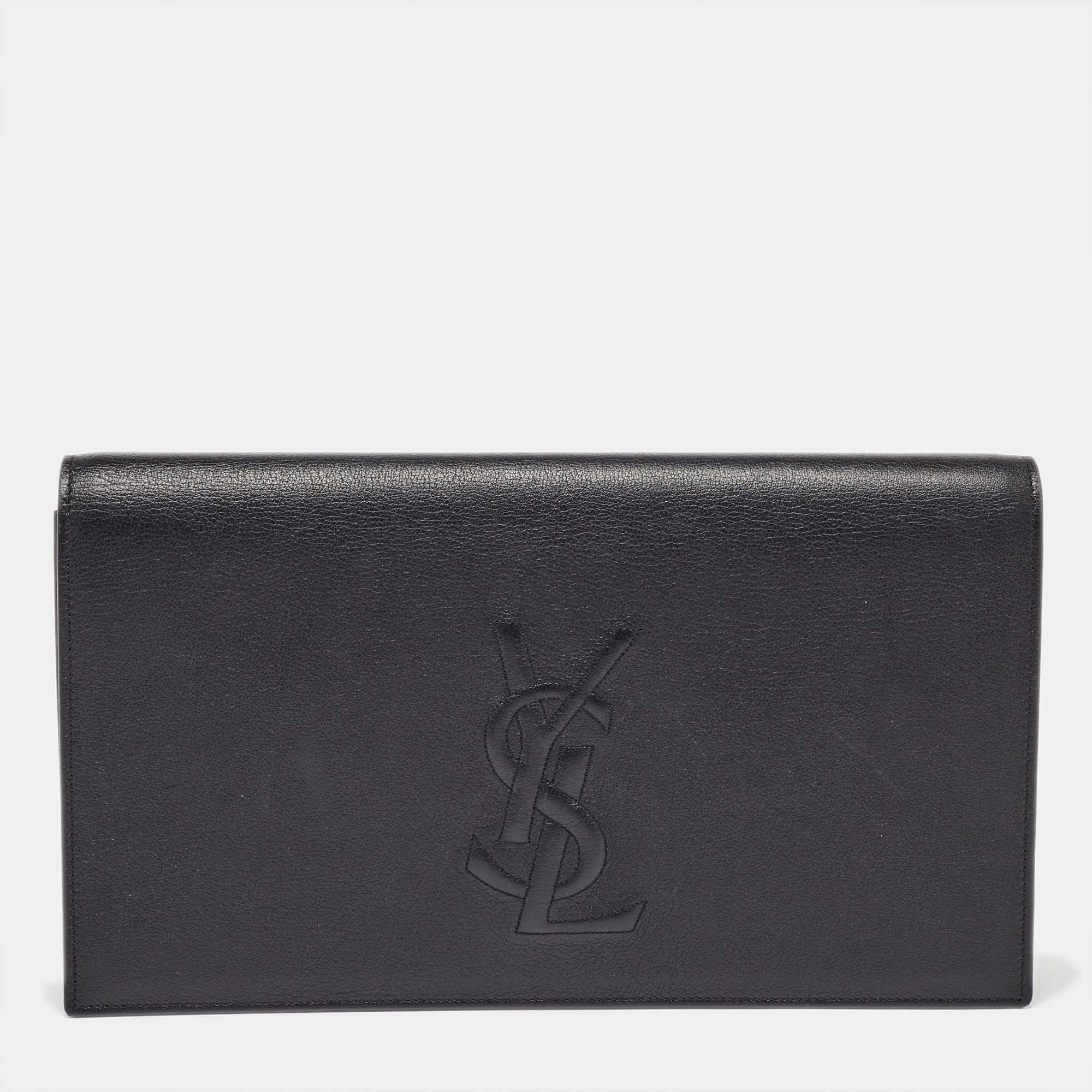 

Yves Saint Laurent Black Leather Belle De Jour Clutch