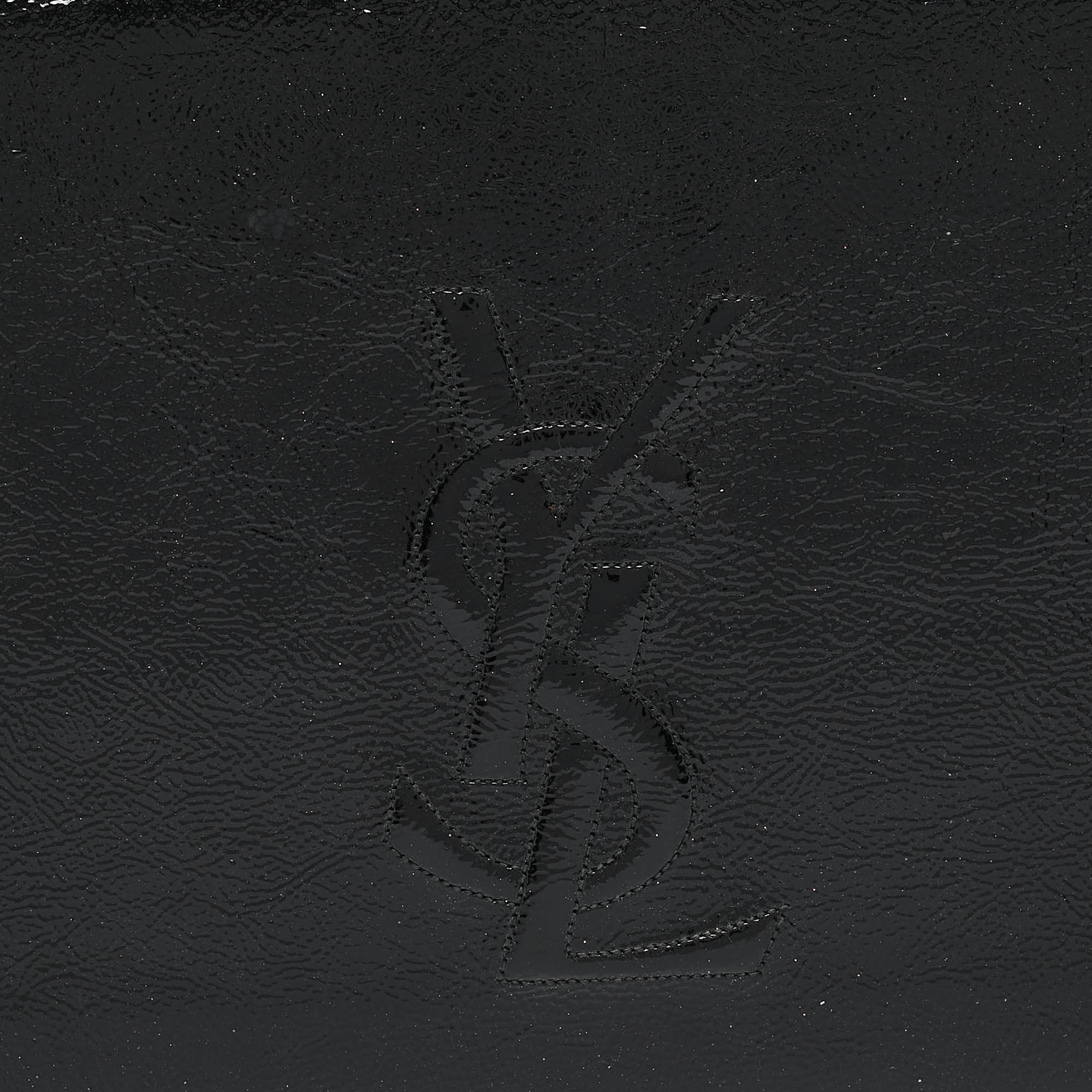 Yves Saint Laurent Black Patent Leather Belle De Jour Clutch 