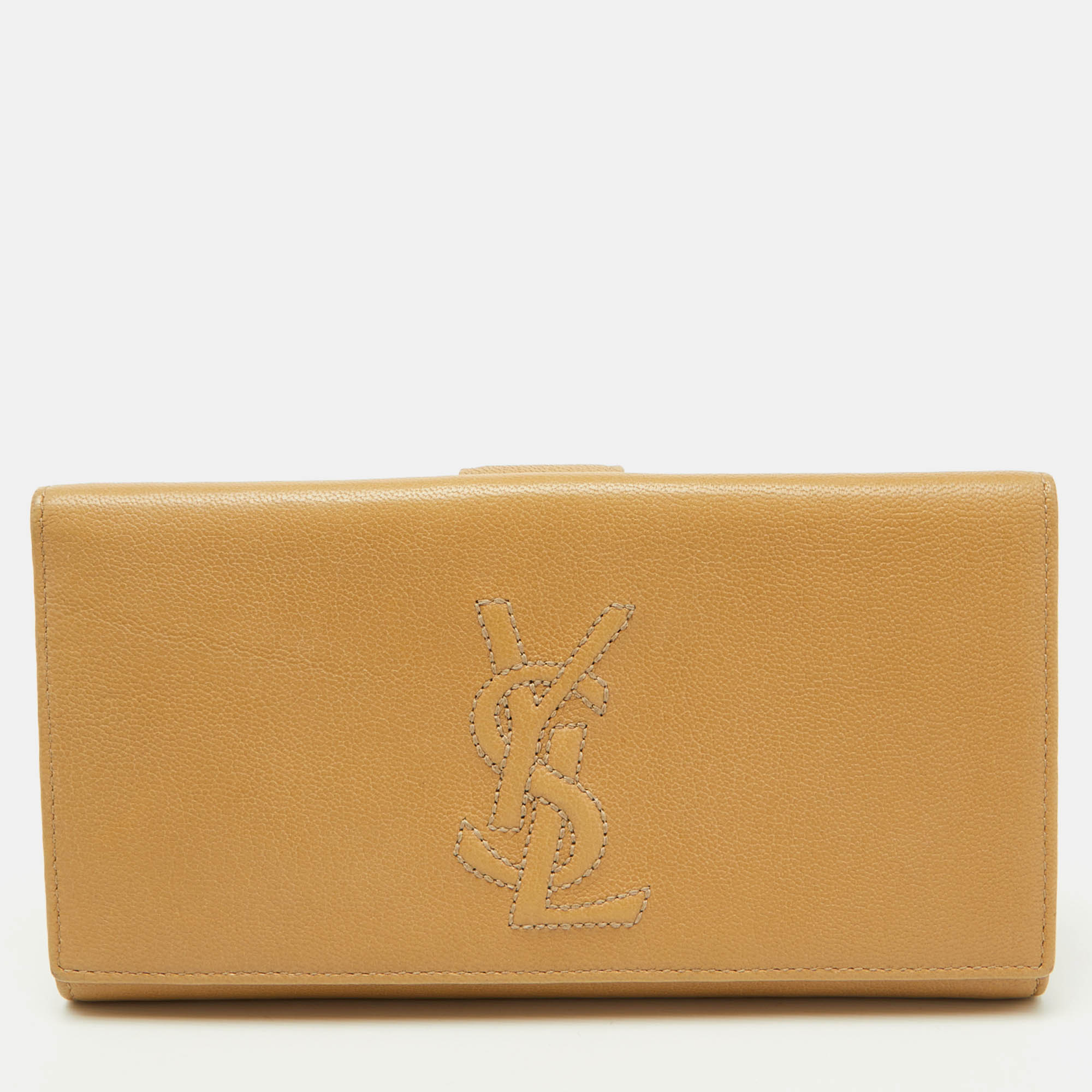 

Yves Saint Laurent Beige Leather Belle De Jour Continental Wallet