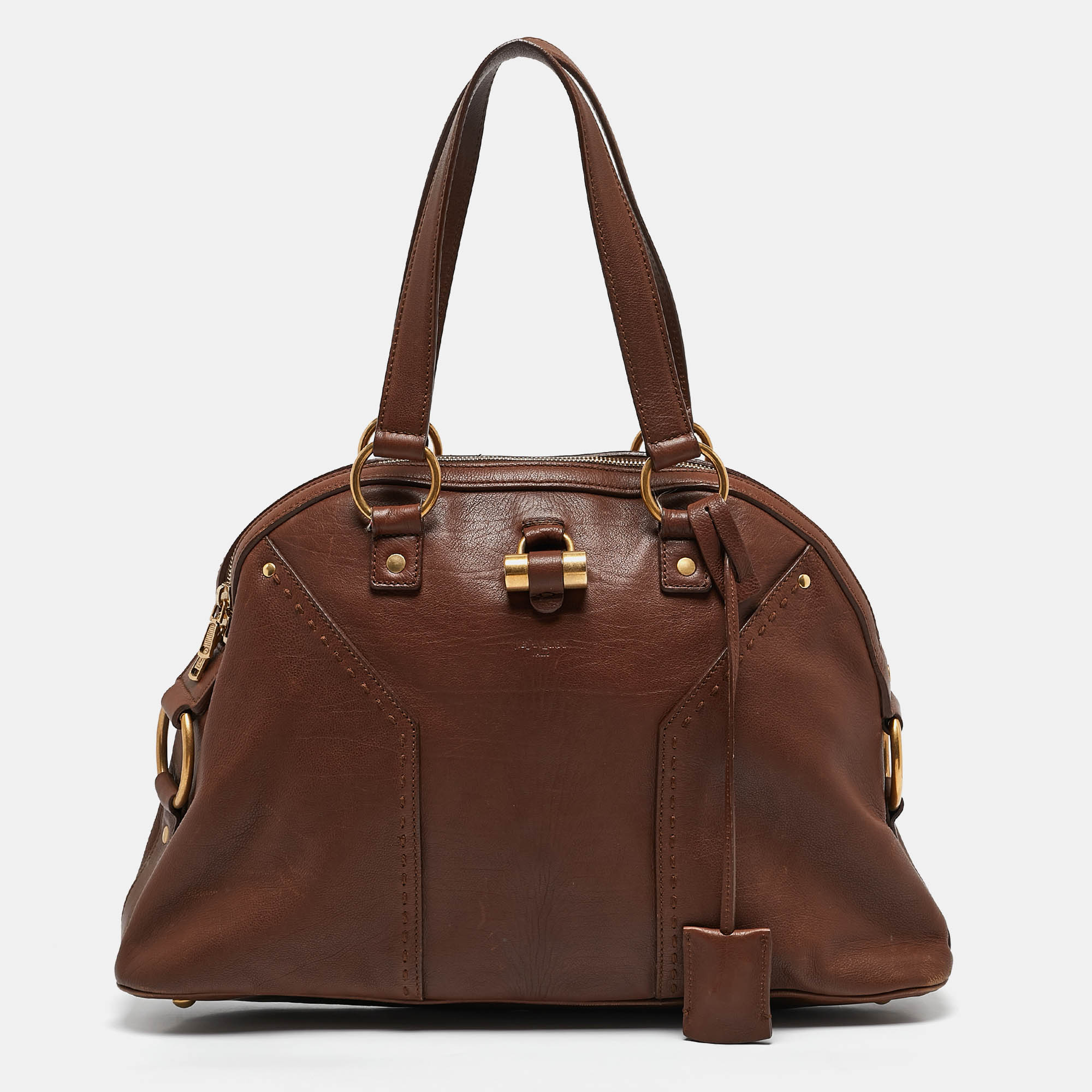 

Yves Saint Laurent Brown Leather  Muse Bag