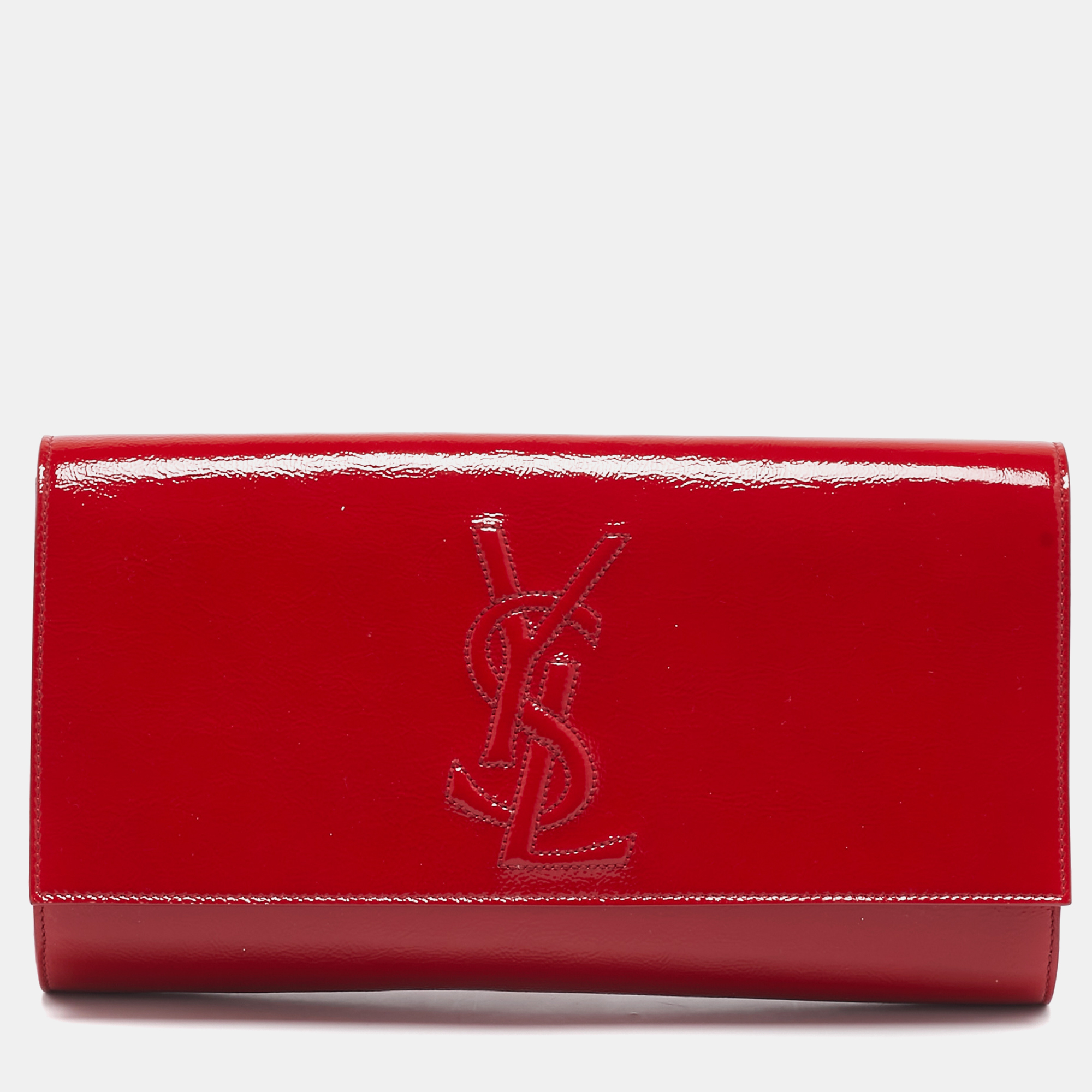 

Yves Saint Laurent Red Patent Leather Belle De Jour Clutch