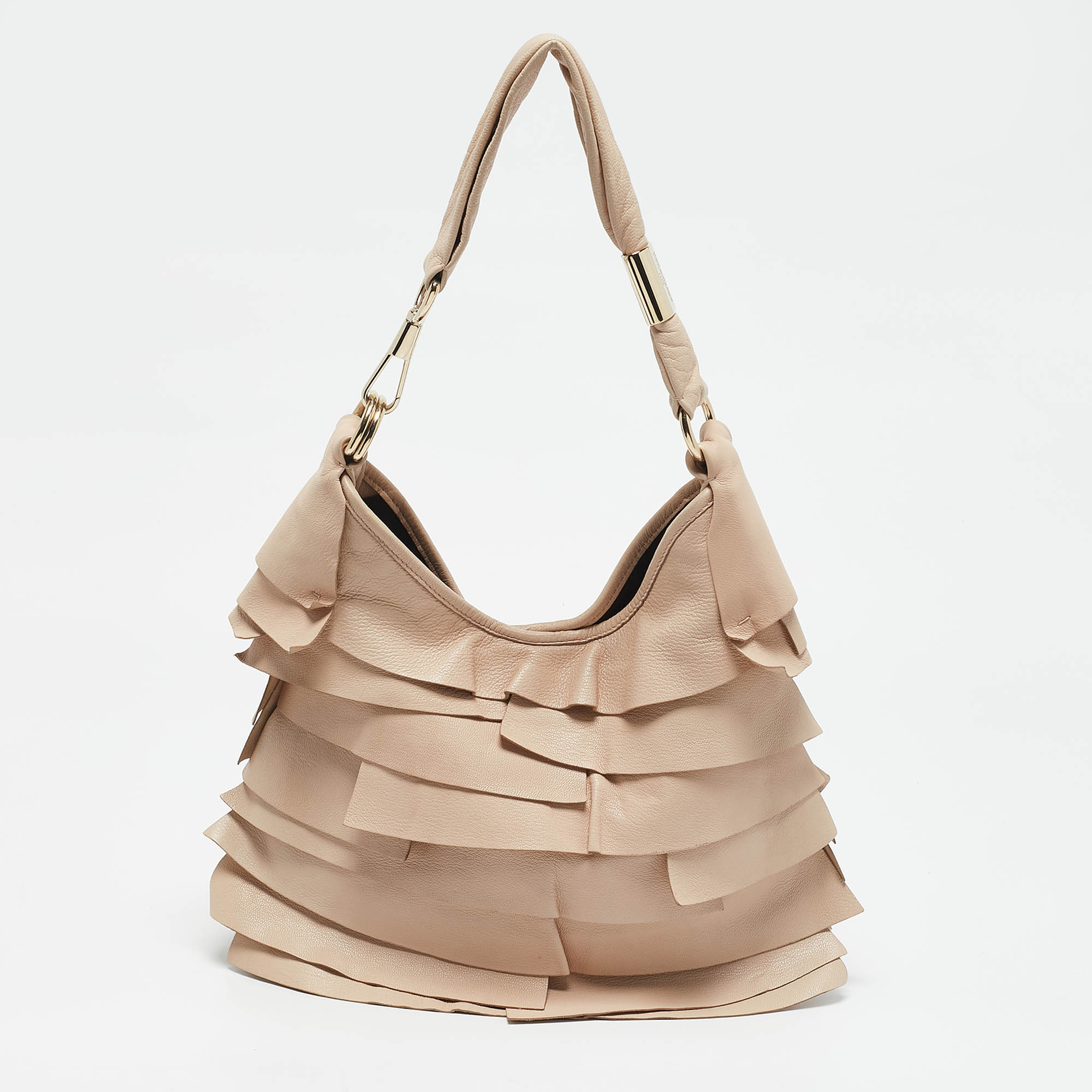 

Yves Saint Laurent Blush Pink Leather Small St Tropez Hobo