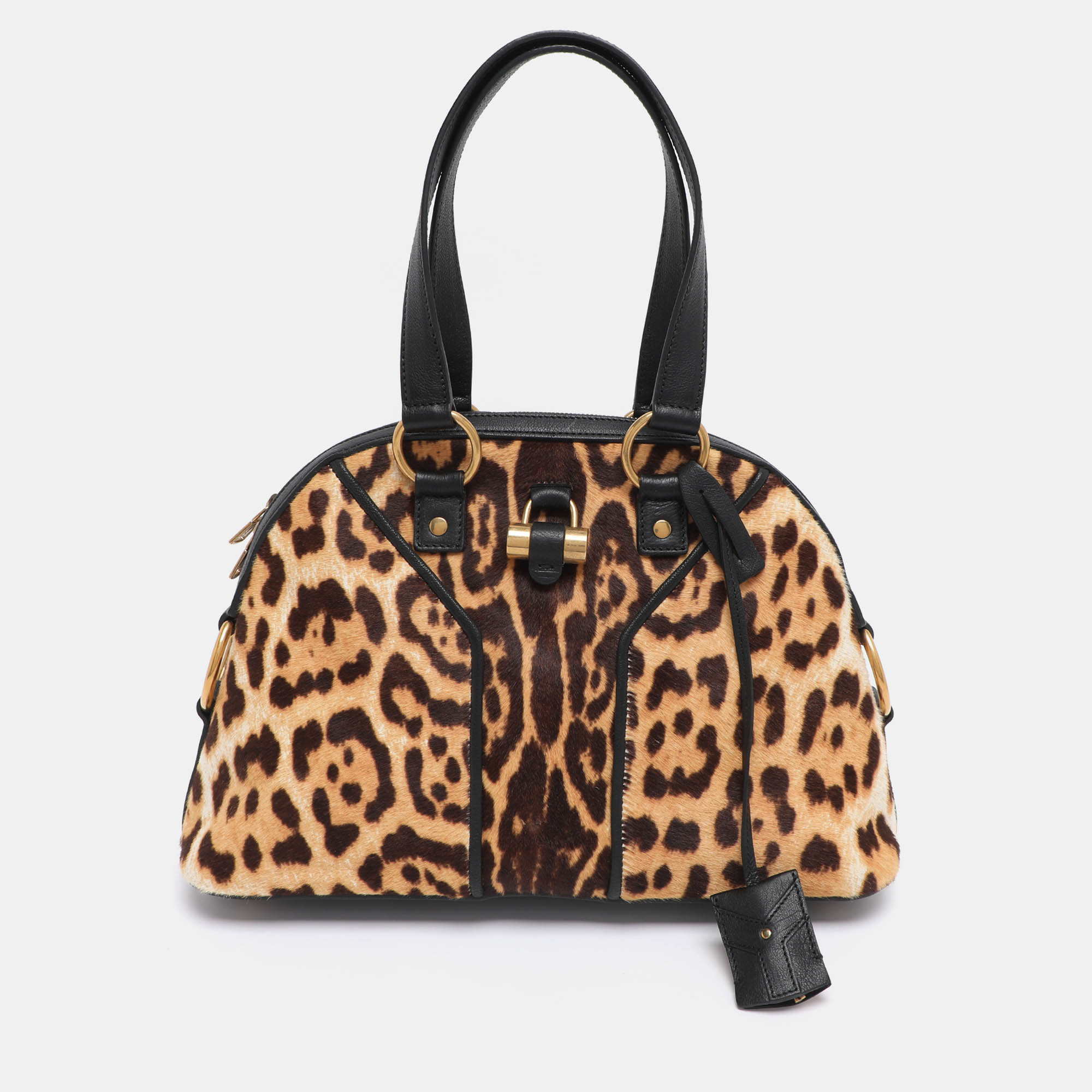 

Yves Saint Laurent Beige/Black Calfhair and Leather Muse Bag