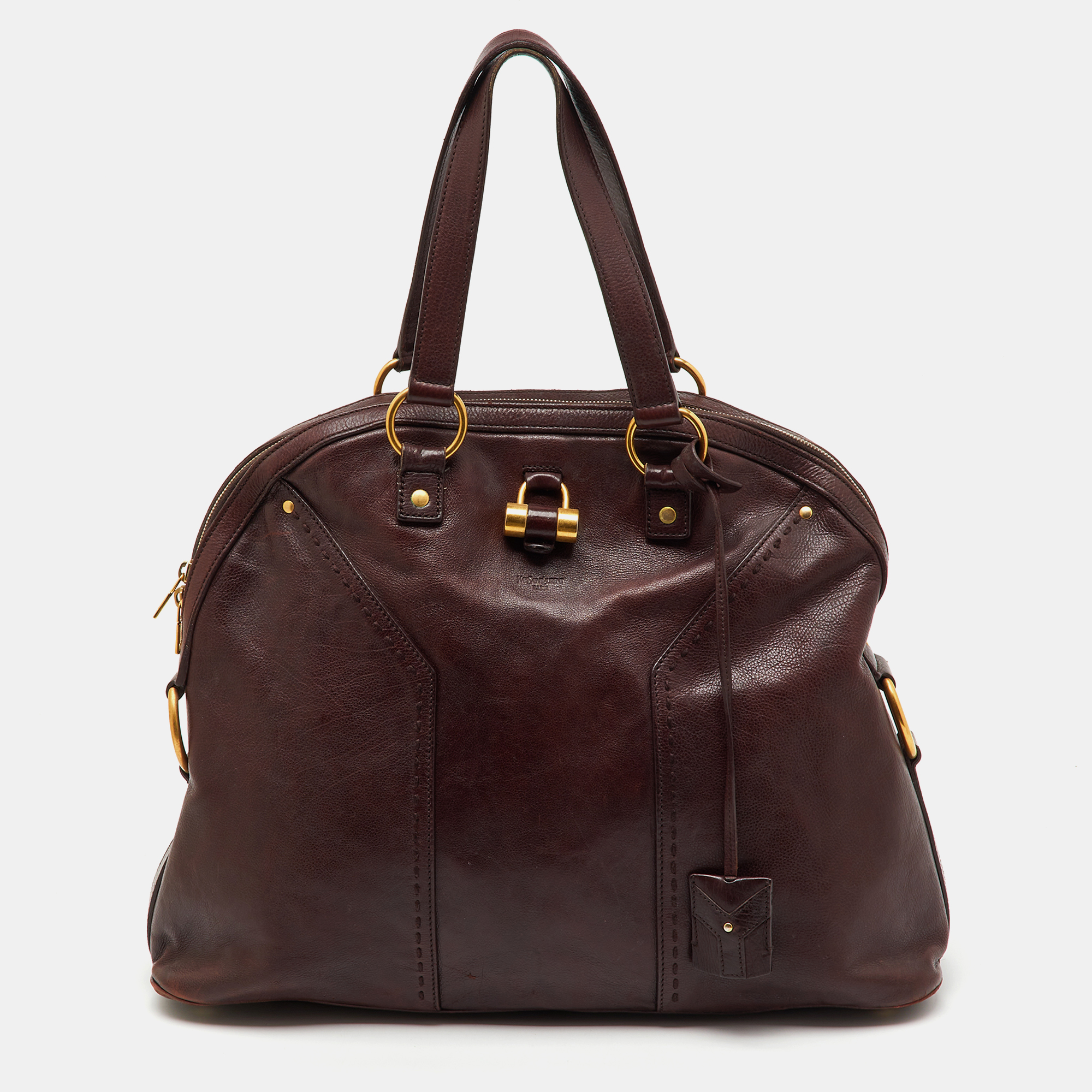 

Yves Saint Laurent Burgundy Leather Oversized Muse Bag