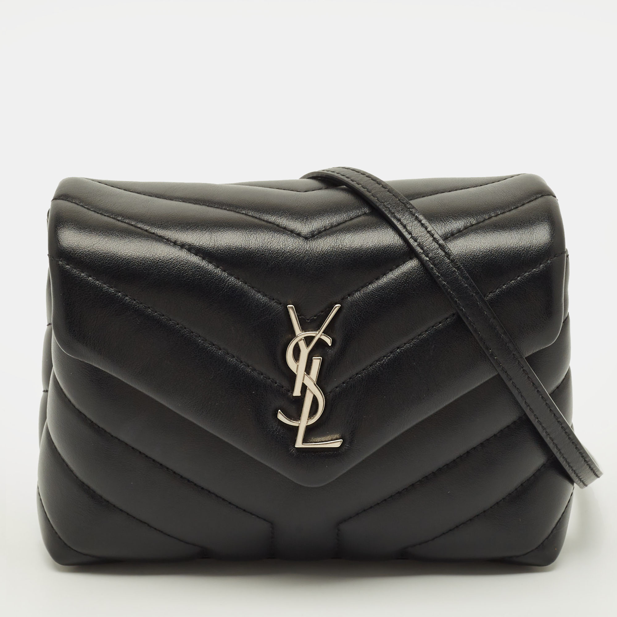 

Saint Laurent Toy Loulou Black Matelassé Leather Crossbody Bag