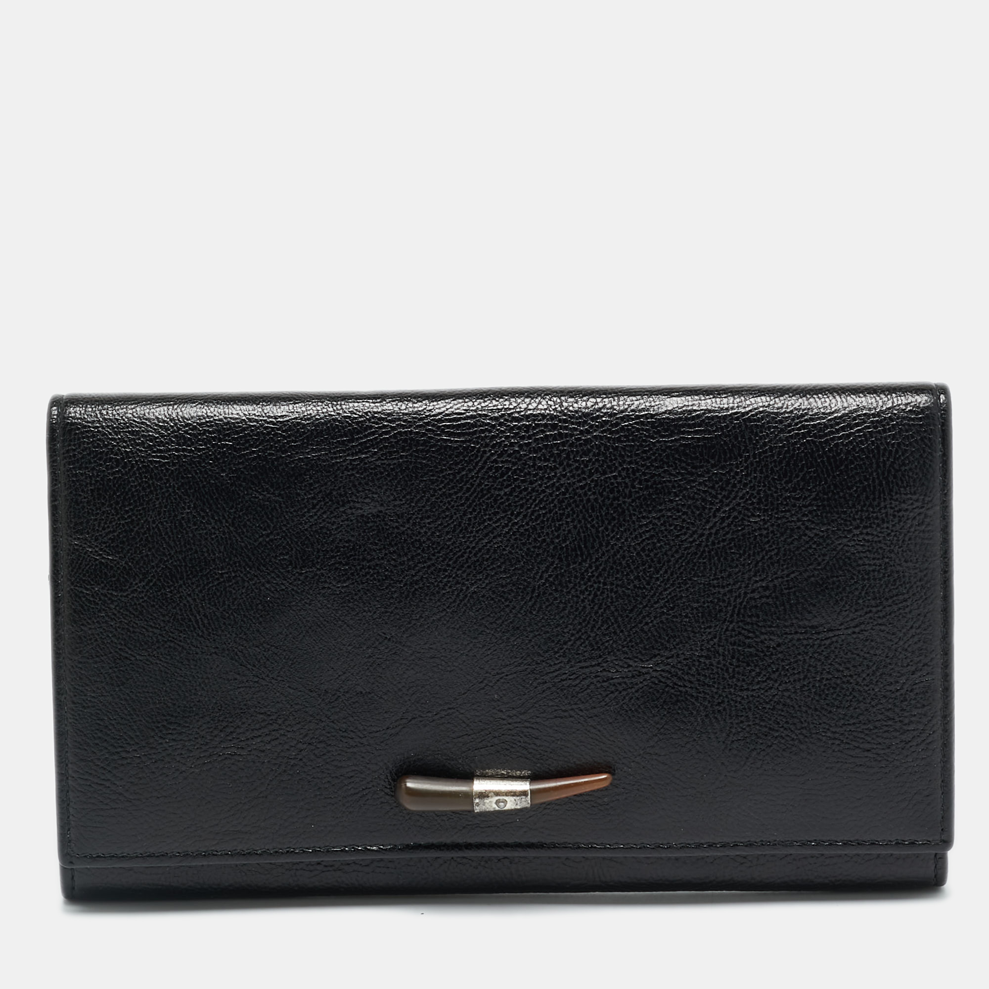 

Yves Saint Laurent Mombasa Black Leather Continental Wallet