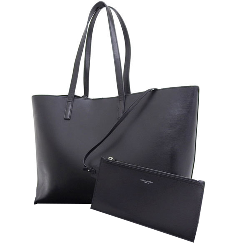 

Saint Laurent Black Leather Tote Bag