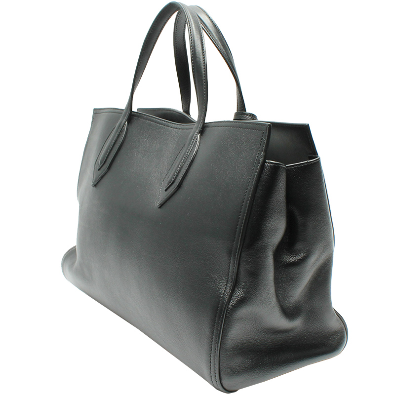 

Saint Laurent Black Leather Large Tote Bag