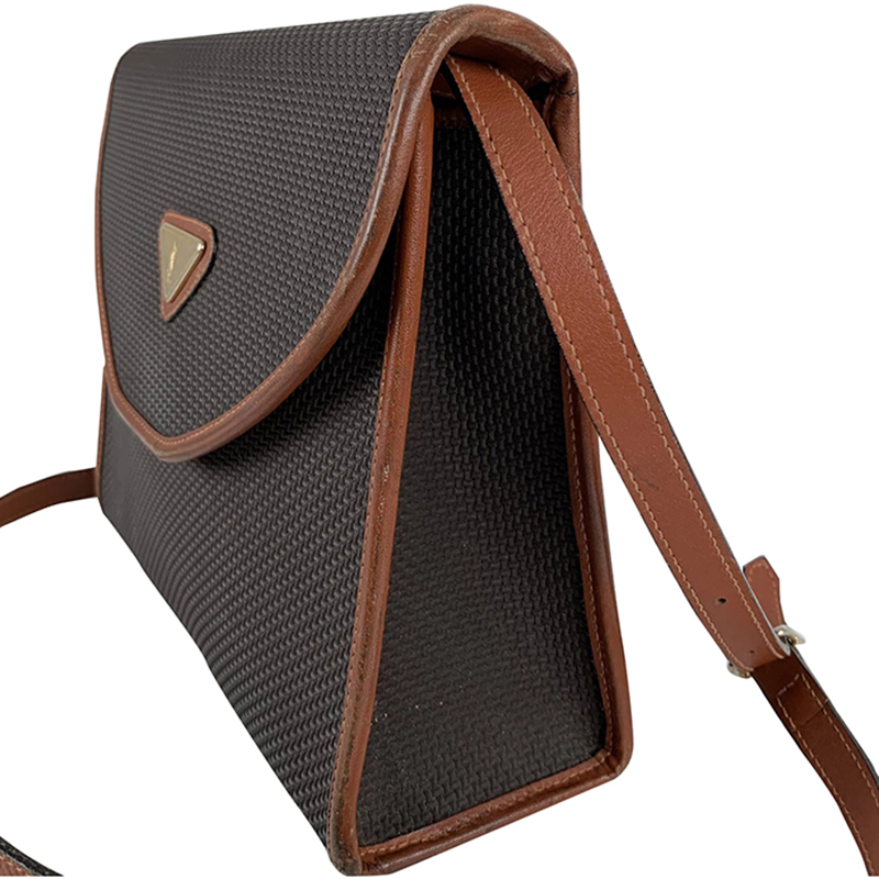 

Saint Laurent Black/Brown Canvas Crossbody Bag