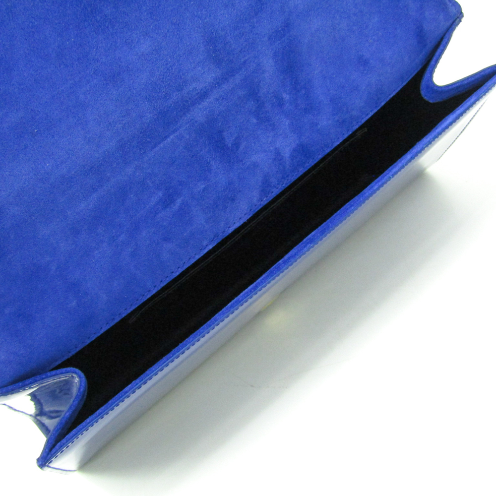 

Saint Laurent Blue Patent Leather Clutch Bag