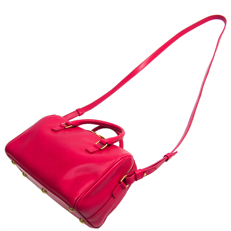 

Saint Laurent Pink Leather Baby Duffle Bag