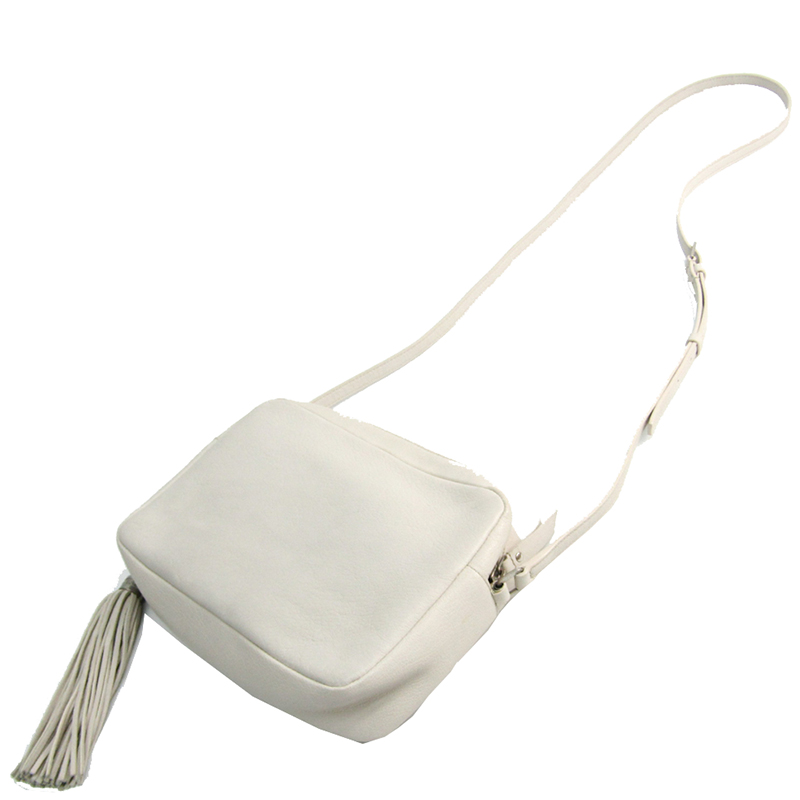 

Saint Laurent White Leather Lou Camera Bag