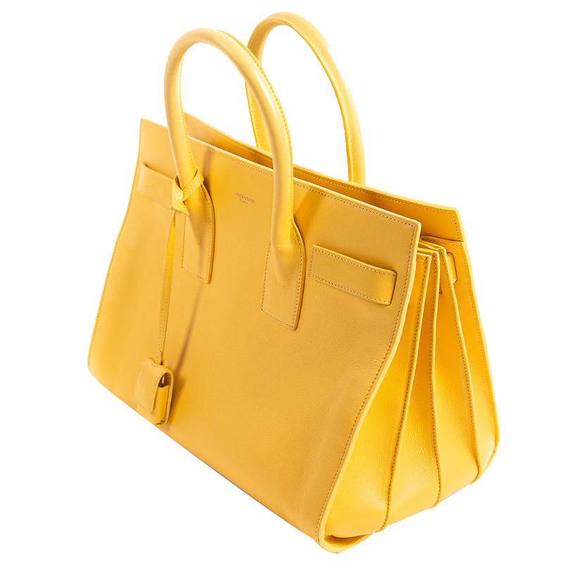 

Saint Laurent Yellow Leather Sac De Jour Small Shoulder Bag