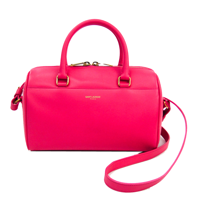Preowned Saint Laurent Pink Leather Baby Duffle Bag ModeSens
