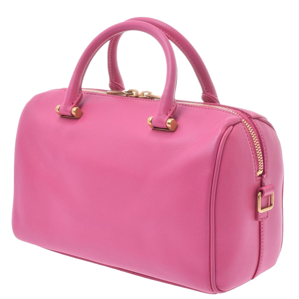 

Saint Laurent Pink Leather Classic Baby Duffle Bag