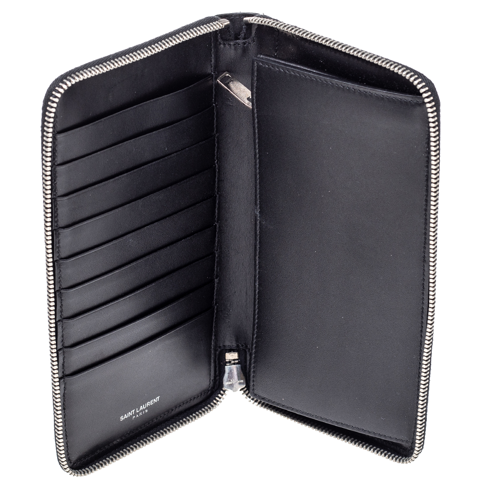 

Saint Laurent Black Studded Leather Wallet