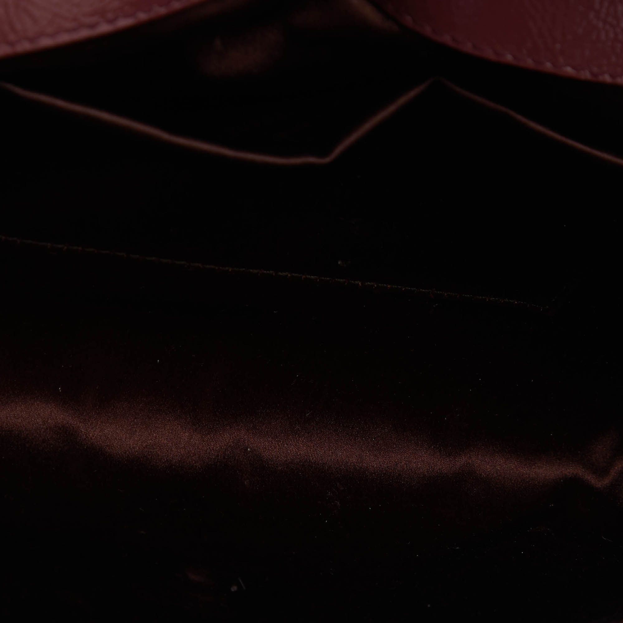 

Yves Saint Laurent Old Rose Patent Leather Belle De Jour Flap Clutch, Brown