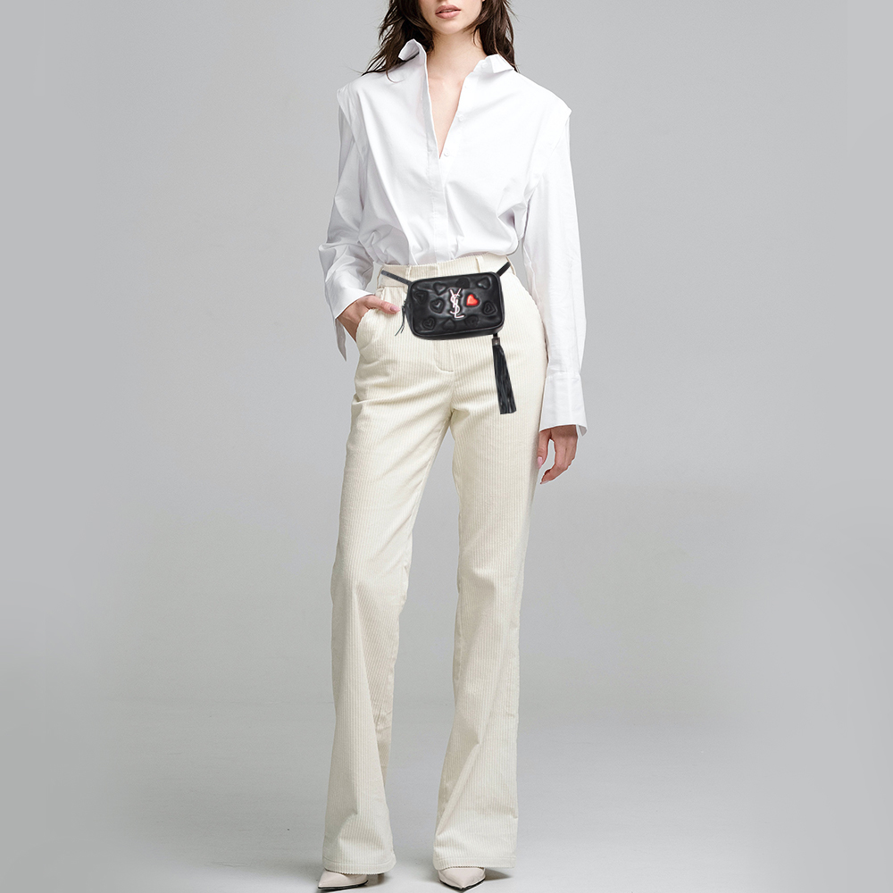 

Saint Laurent Black Leather Loulou Belt Bag