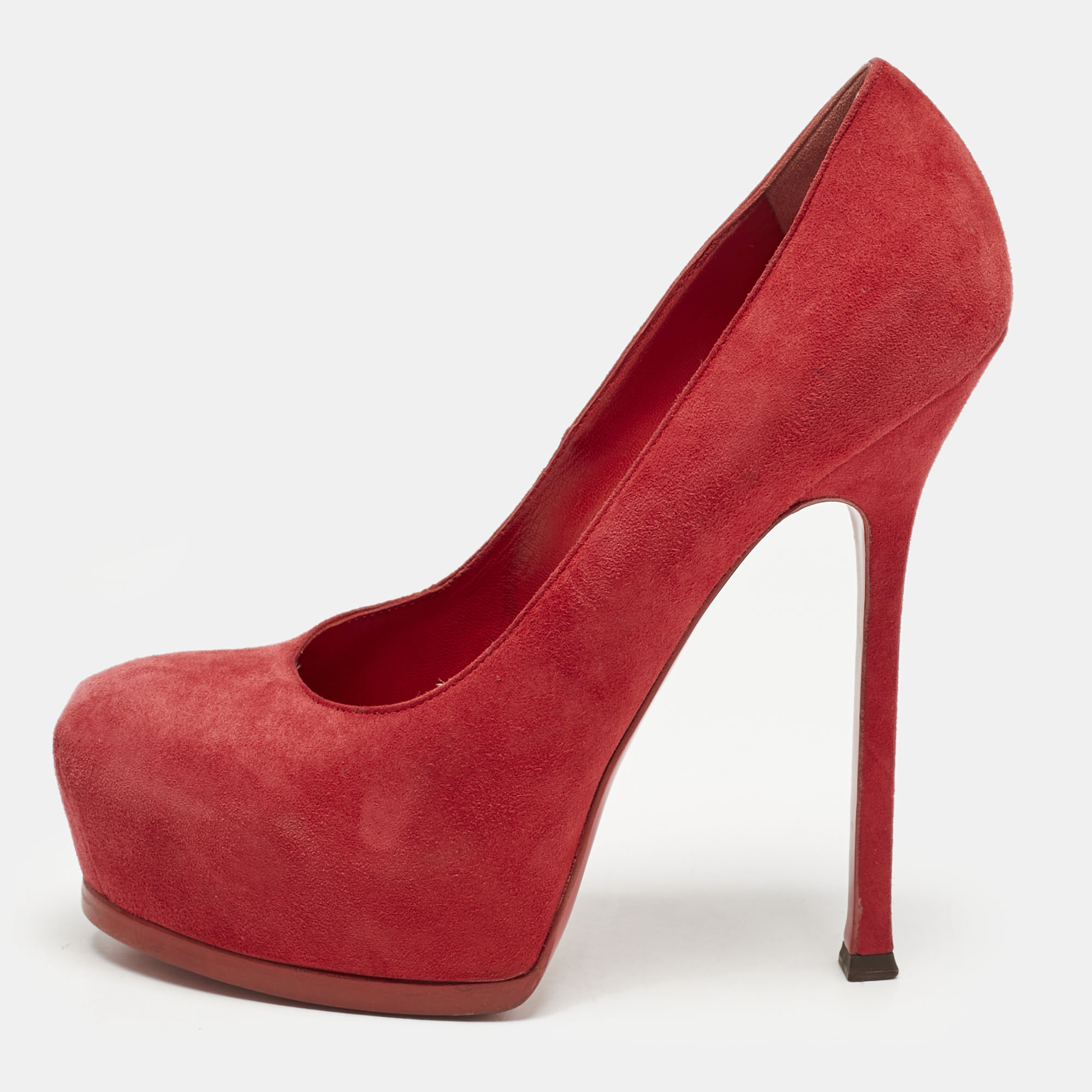 

Yves Saint Laurent Red Tribtoo Platform Pumps Size