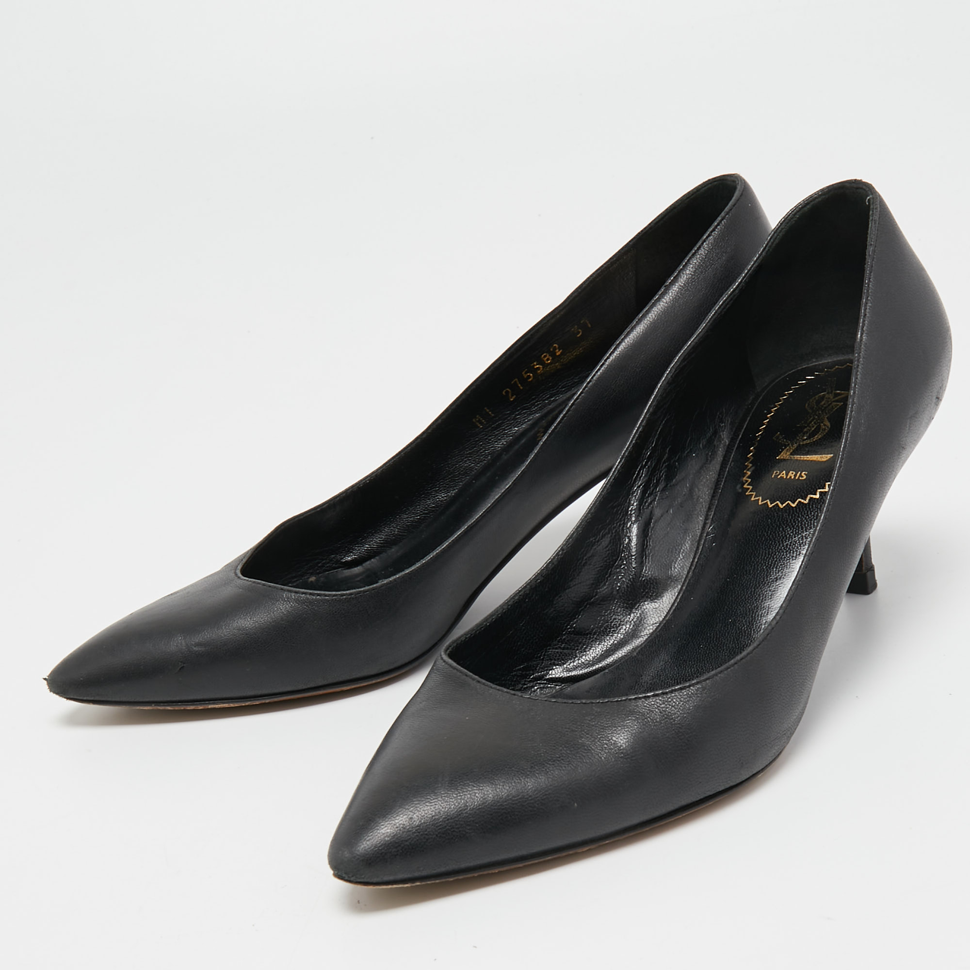 

Yves Saint Laurent Black Leather Anja Pumps Size