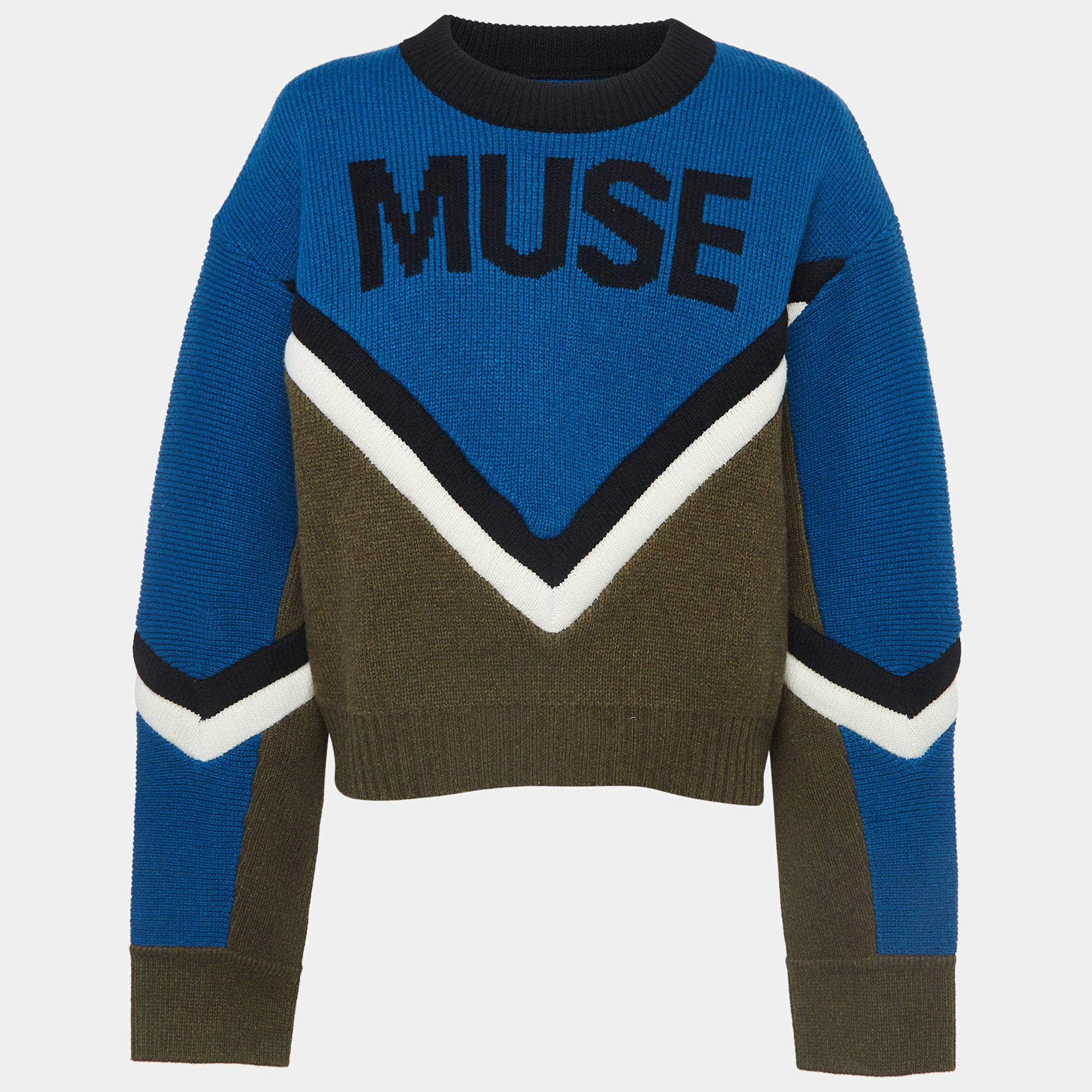 

Zadig & Voltaire Blue/Green Muse Intarsia Rib Knit Sonny Sweater L