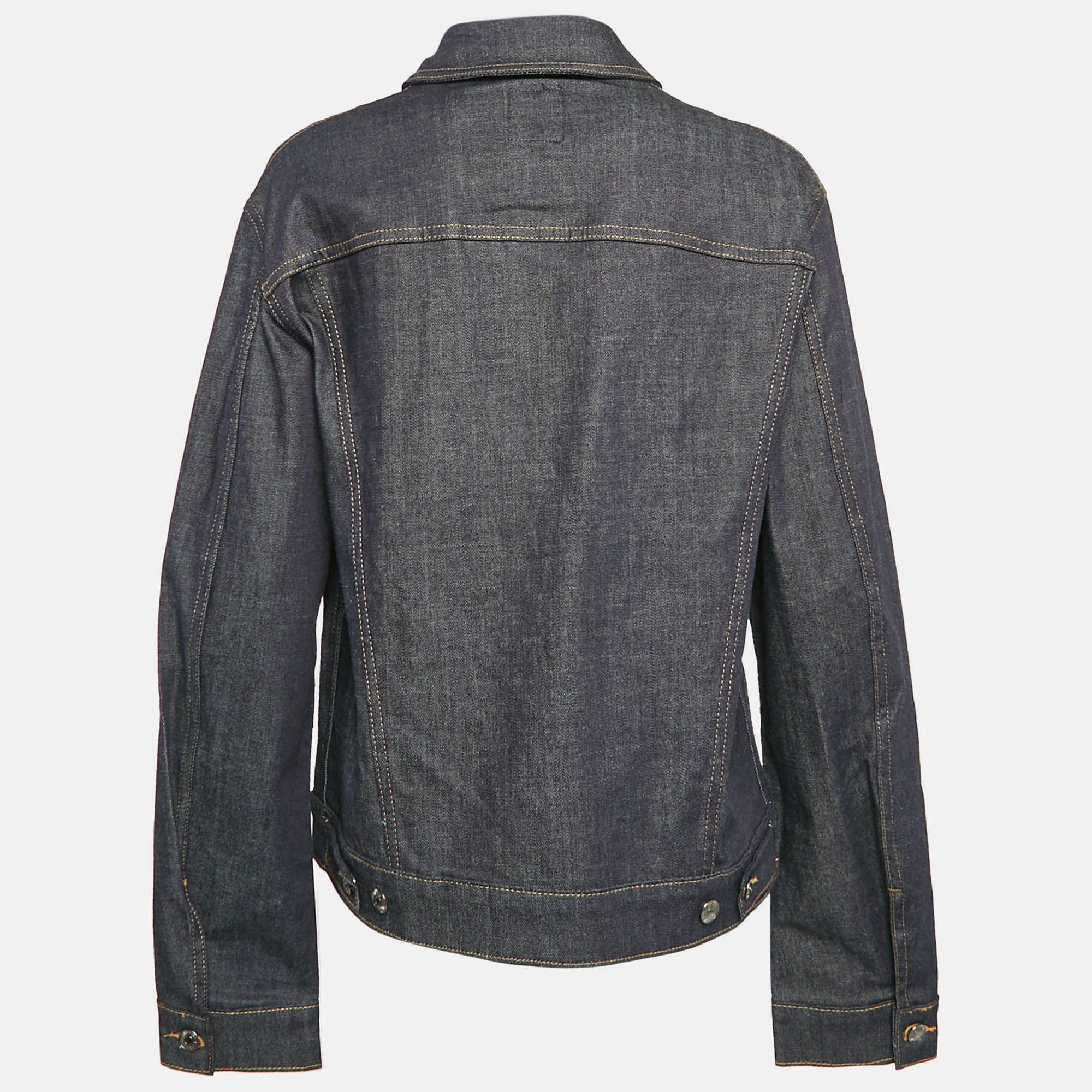Zadig & Voltaire Blue Denim Button Front Jacket XL 