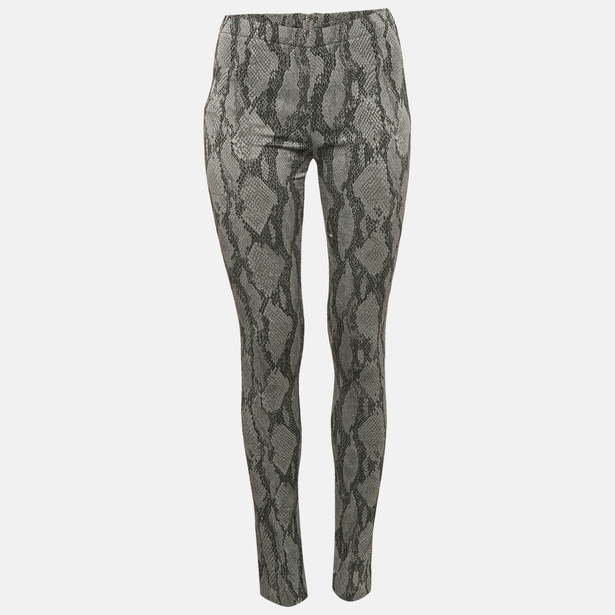 

Zadig & Voltaire Grey Pharell Python Print Cotton Skinny Pants M