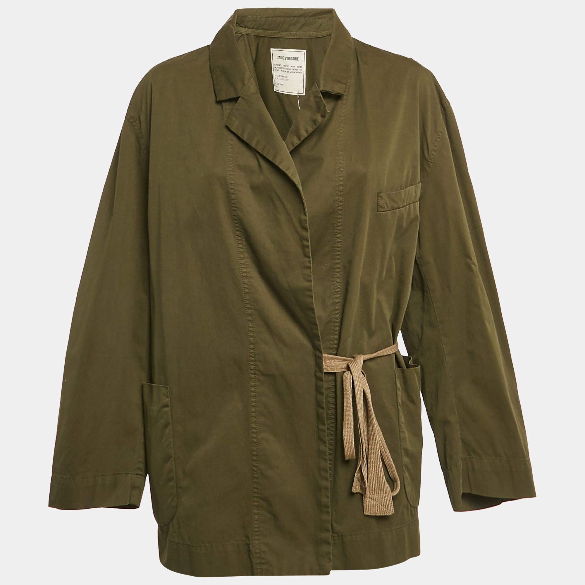 

Zadig & Voltaire Green Cotton Mac Militaire Jacket XS