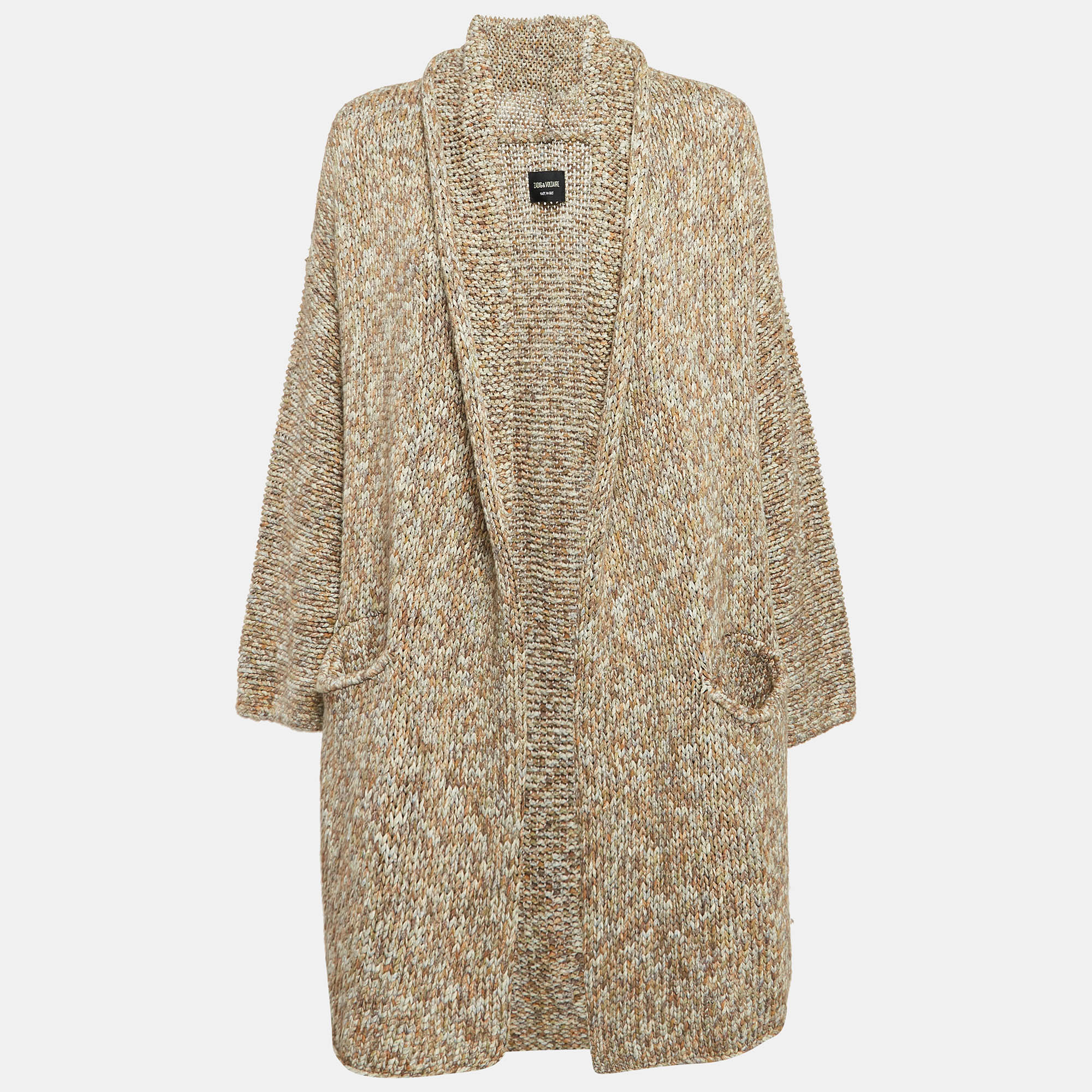 

Zadig & Voltaire Brown Cotton Rib Knit Mia Cardigan M/L
