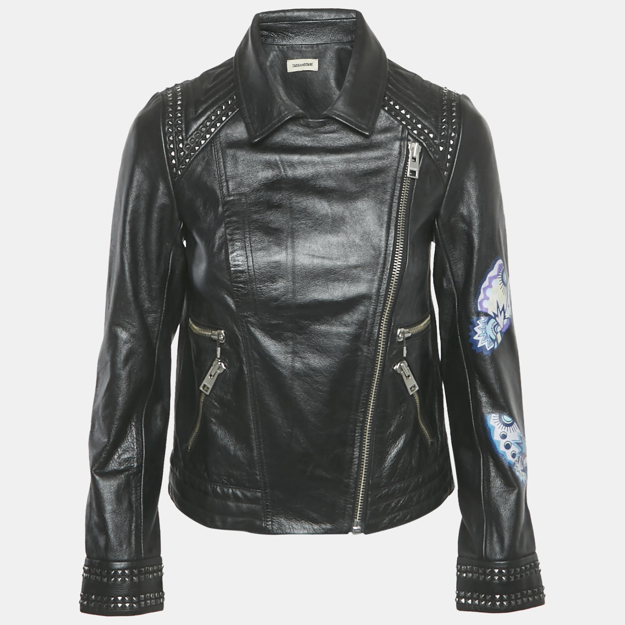 

Zadig & Voltaire Black Leather Kawai Biker Jacket XS