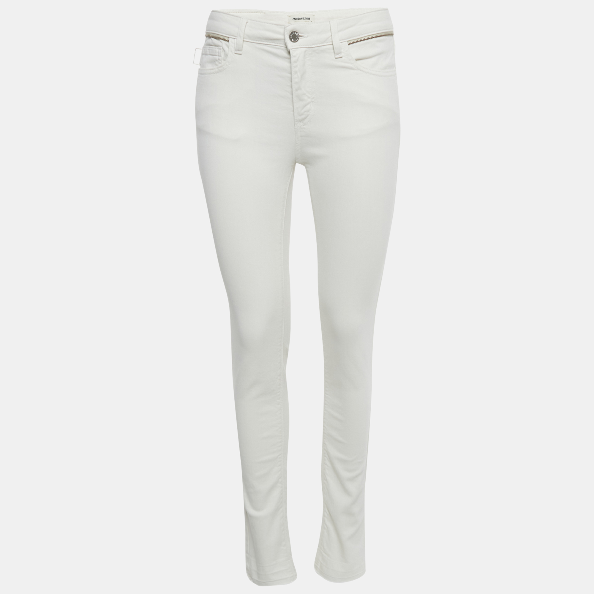

Zadig & Voltaire White Denim Eva Cher Jeans S Waist 28"