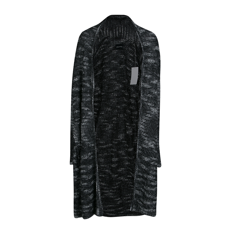 Zadig and Voltaire Monochrome Alpaca Open Front Celiya Yu Long Cardigan M