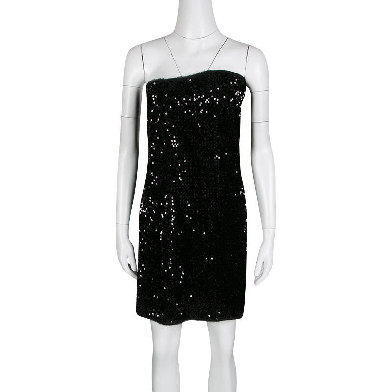 

Zadig and Voltaire Black Sequined Raleg Tube Mini Dress