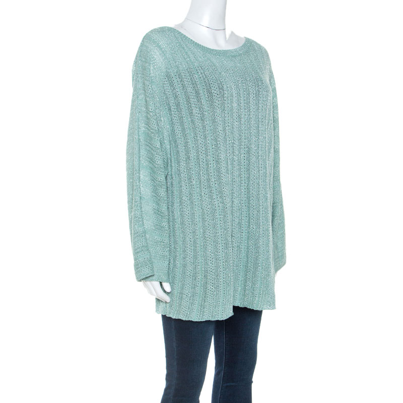 

Zadig and Voltaire Mint Green Flint Pointelle Knit Crl Sweater