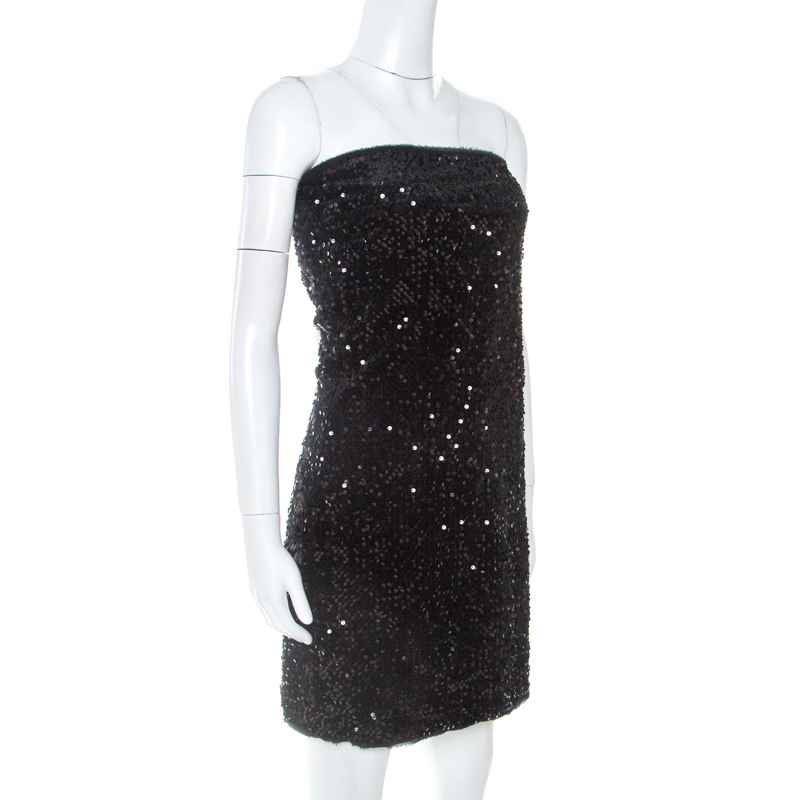 

Zadig and Voltaire Black Sequined Raleg Tube Mini Dress