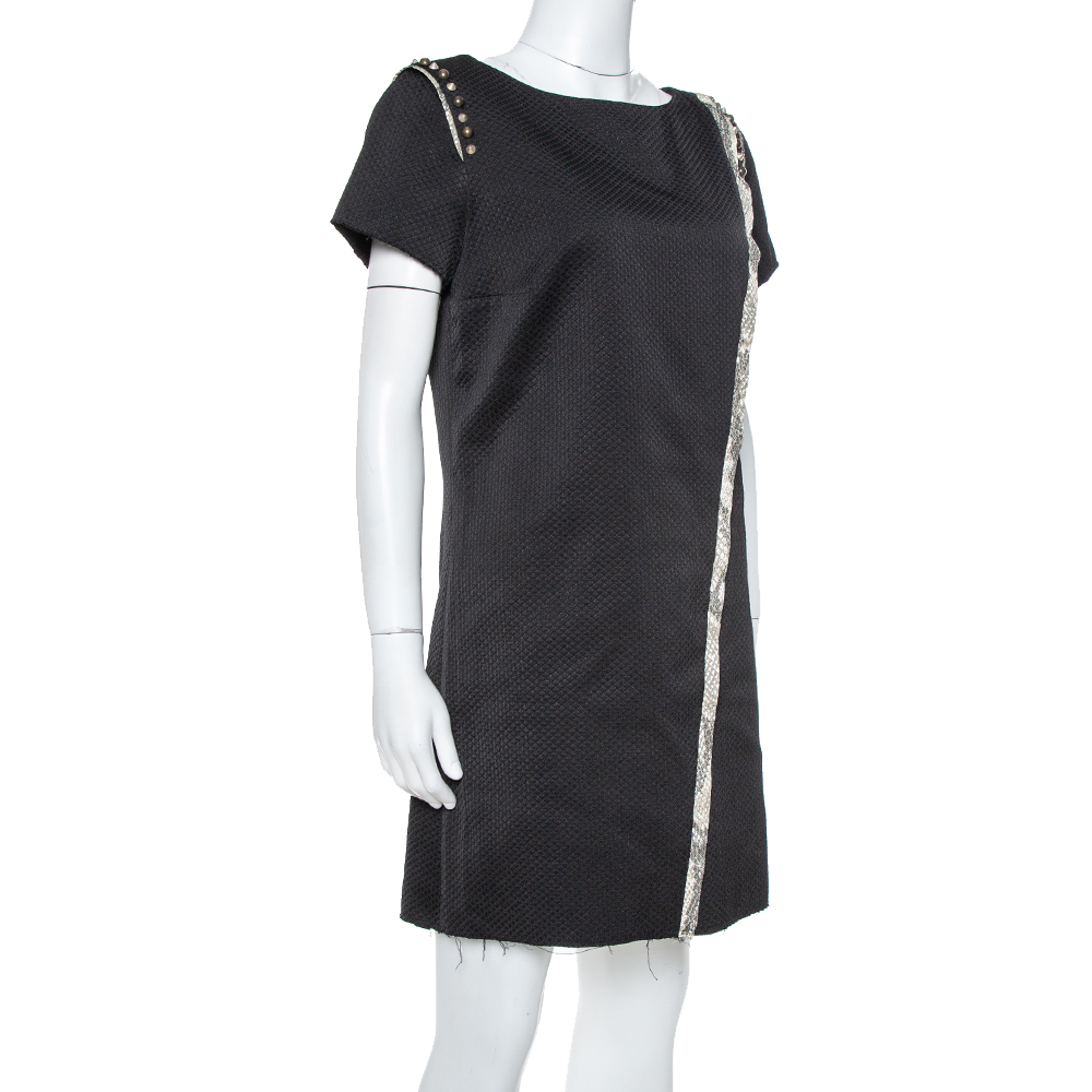 

Zadig & Voltaire Black Textured Stud Embellished Ranon BF Dress