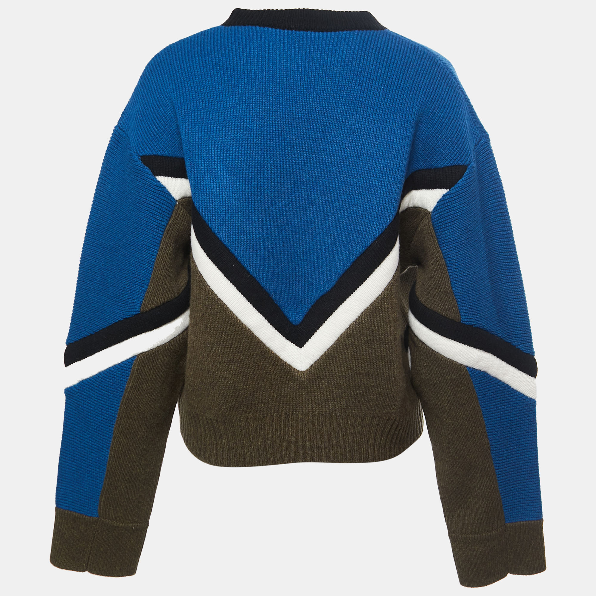 

Zadig and Voltaire Blue Contrast Wool Muse Sweater