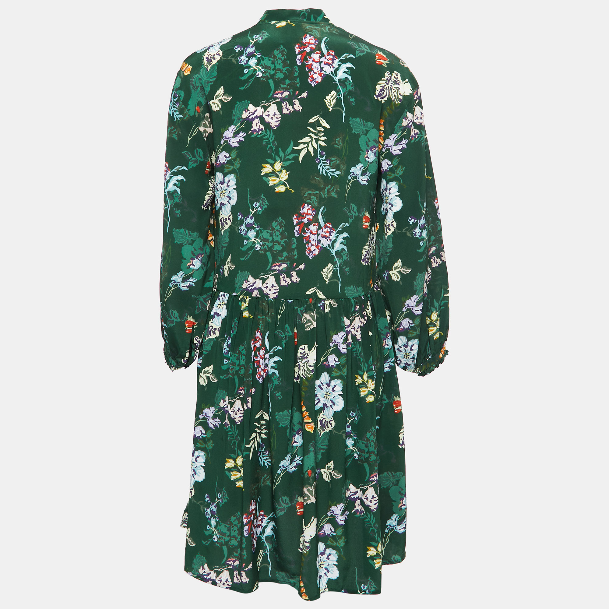 

Zadig & Voltaire Green Floral Printed Front Tie Dress