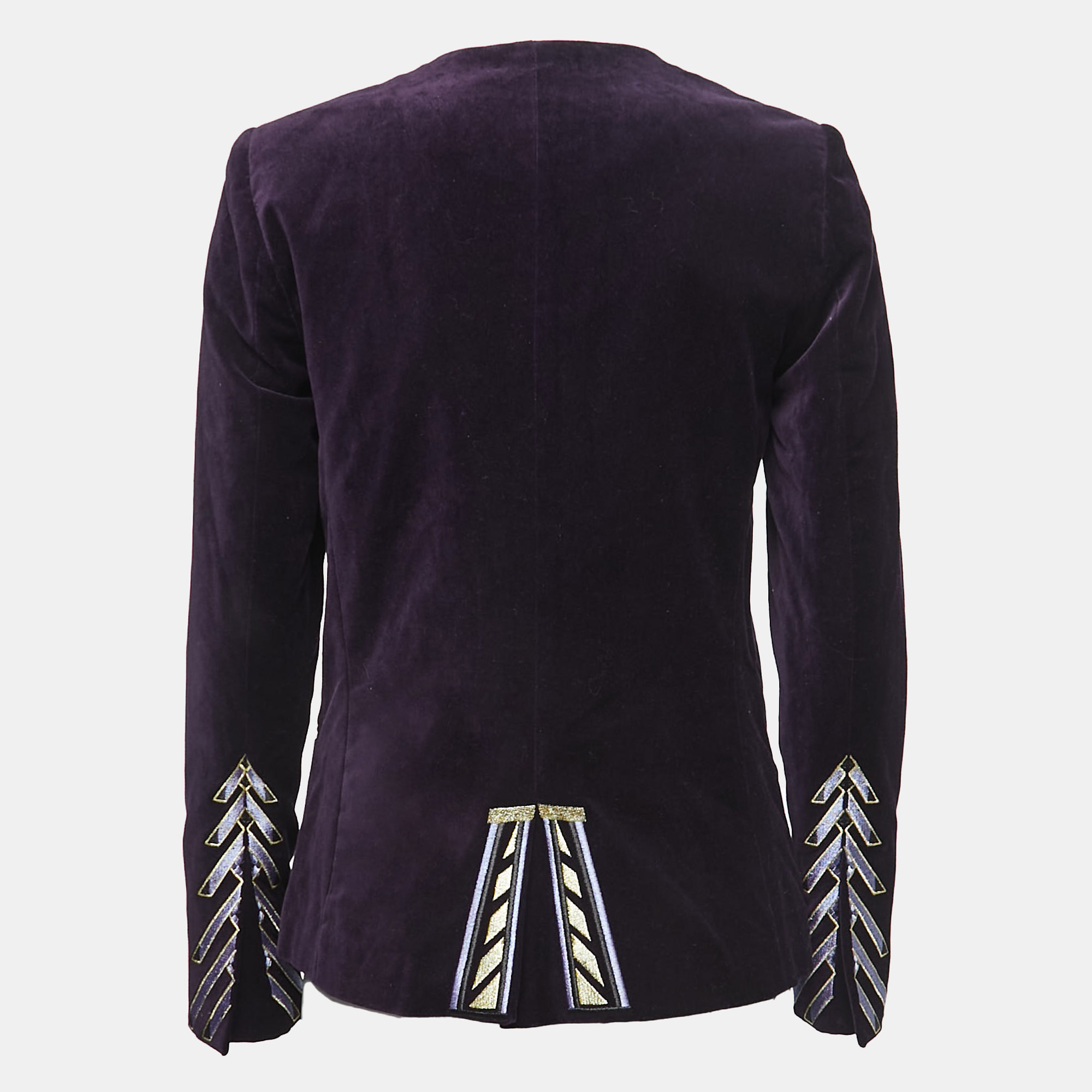 

Zadig and Voltaire Dark Purple Velvet Single-Breasted Blazer