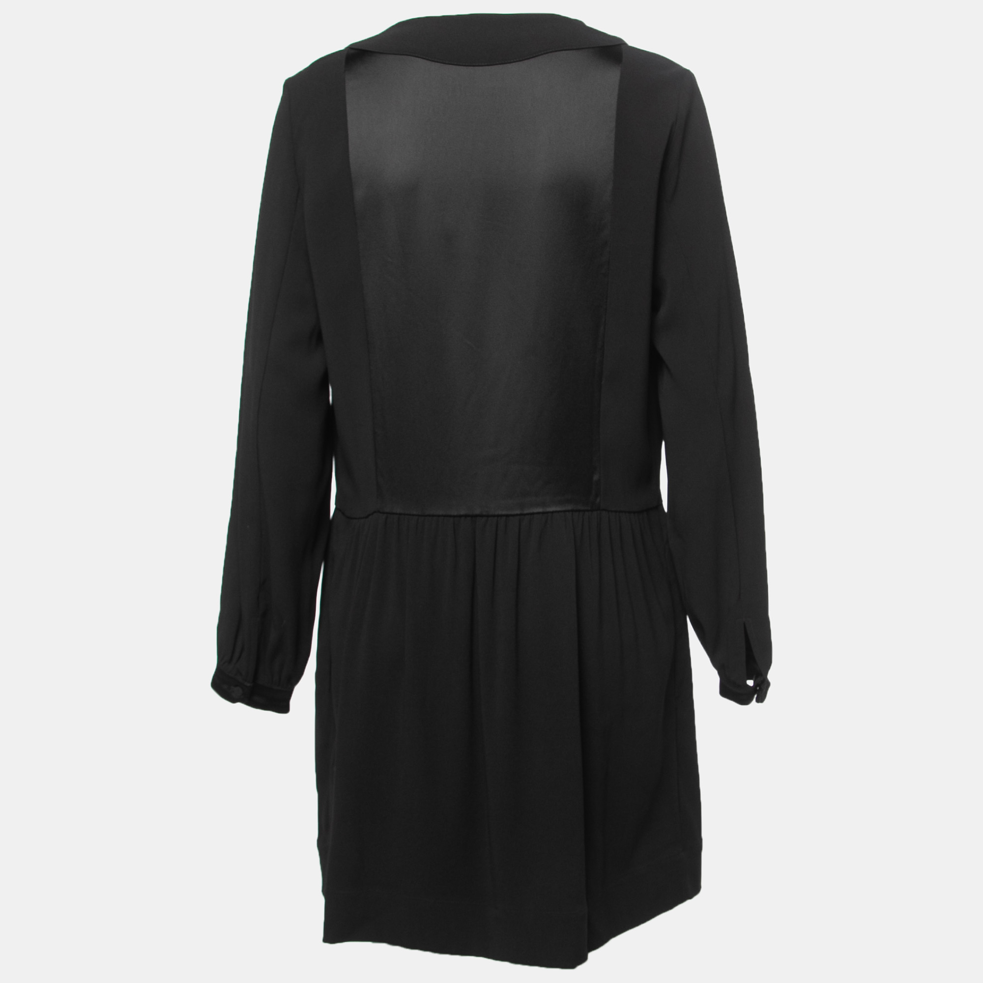 

Zadig and Voltaire Black Crepe Reuben Long Sleeve Dress