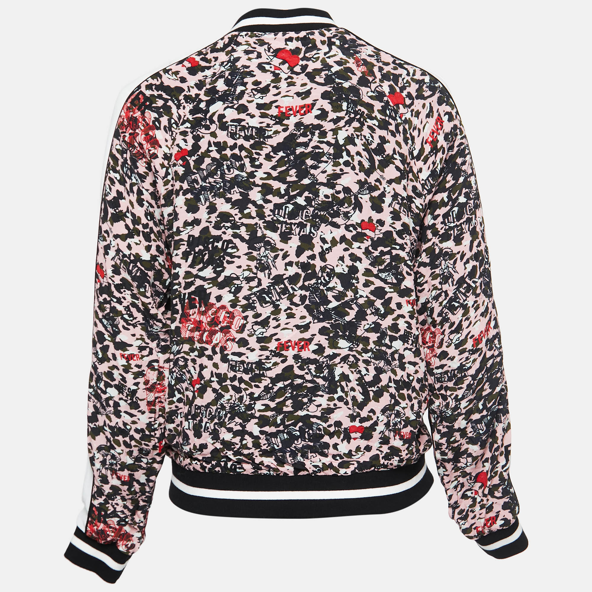 

Zadig and Voltaire Pink Printed Crepe Reversible Zip-Up Bomber Jacket