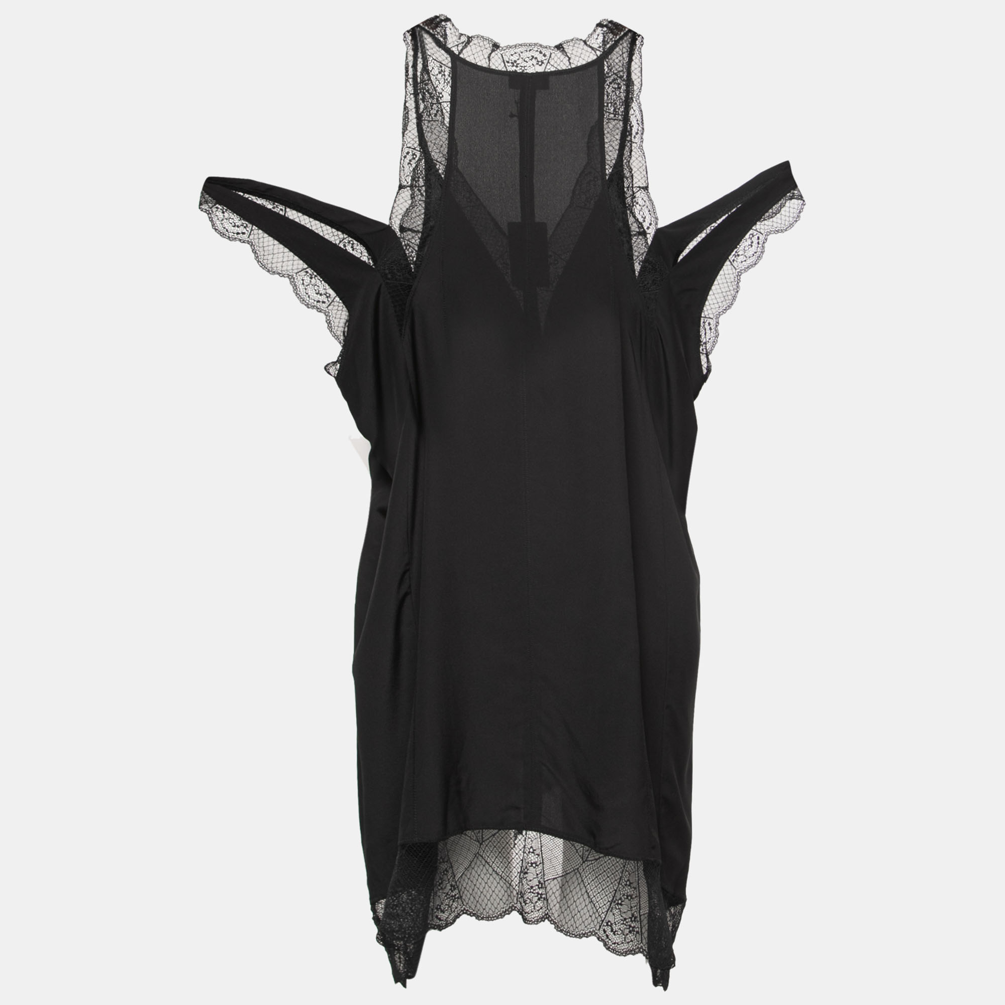 

Zadig and Voltaire Deluxe Black Silk & Lace Trimmed Slip Dress
