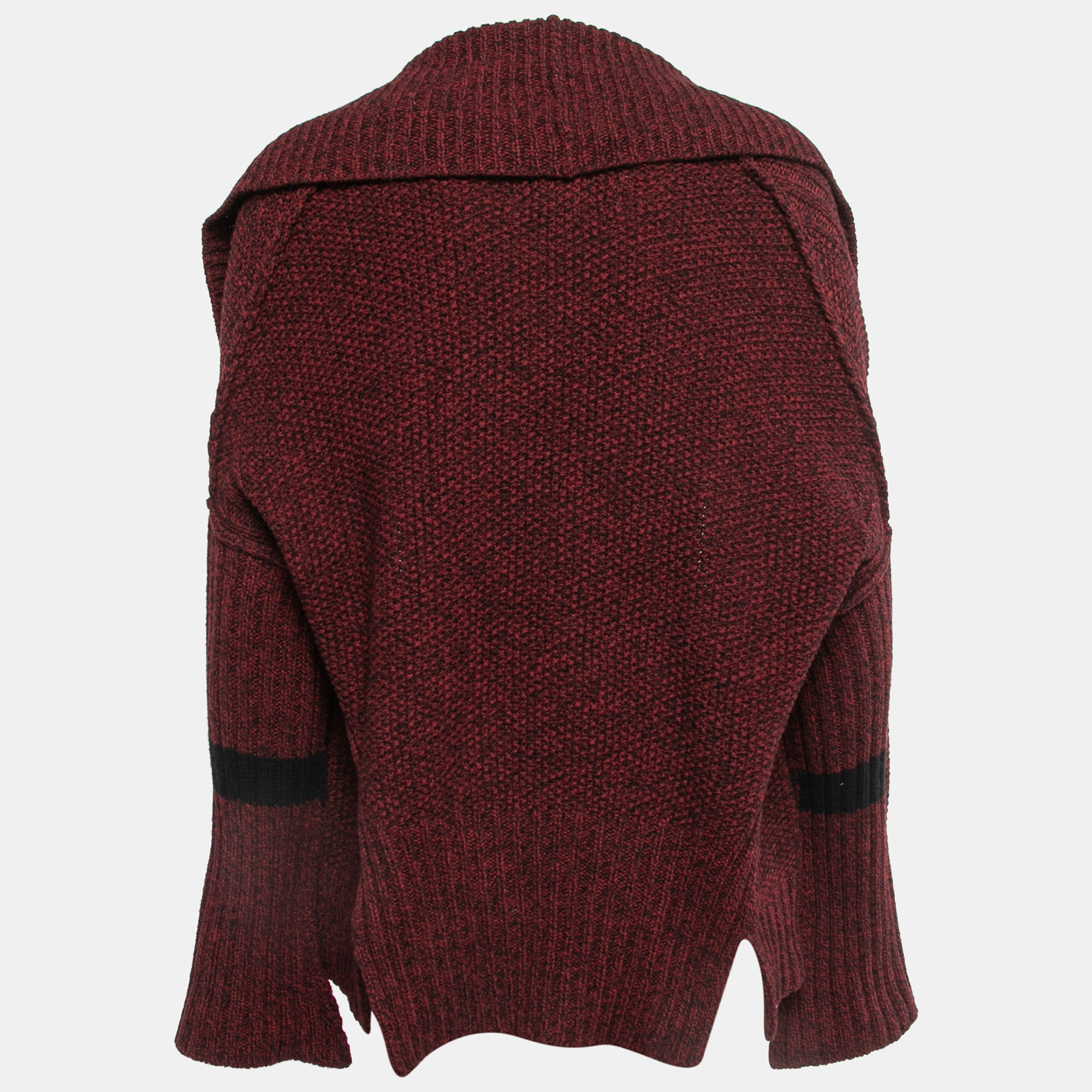 

Zadig & Voltaire Burgundy Wool Knit Open Front Cardigan XS
